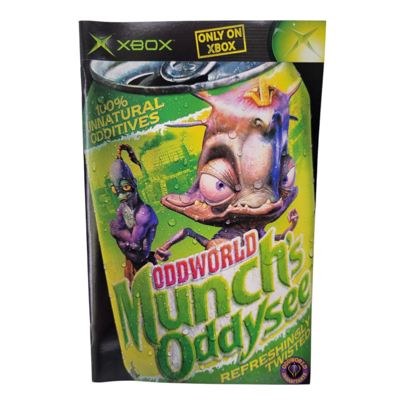 Xbox Oddworld Munchs Oddysee Platinum Hits 2002 Game with Case Manual