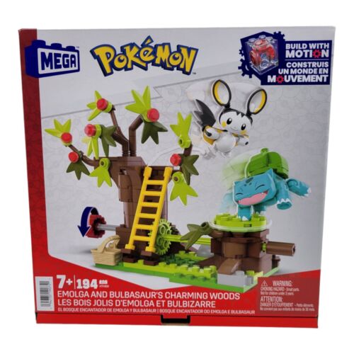 MEGA Nintendo Pokemon Emolga and Bulbasaurs Charming Woods 194 Pieces HTH69 Toy