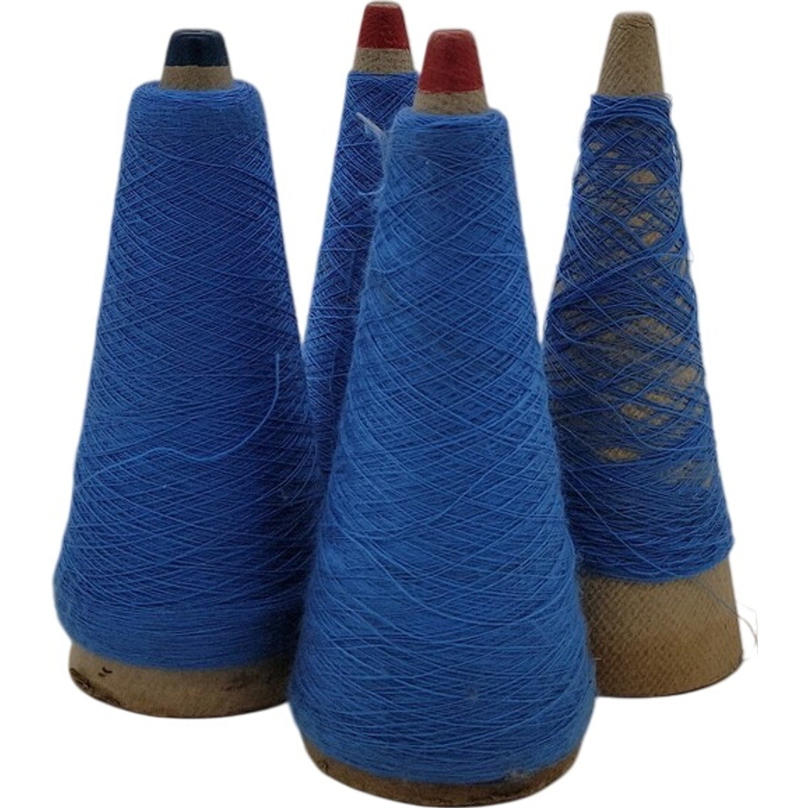 Vintage Phoenix Dye Works Royal Blue Chemspun 1/28 Weaving Yarn Cone Lot of 4