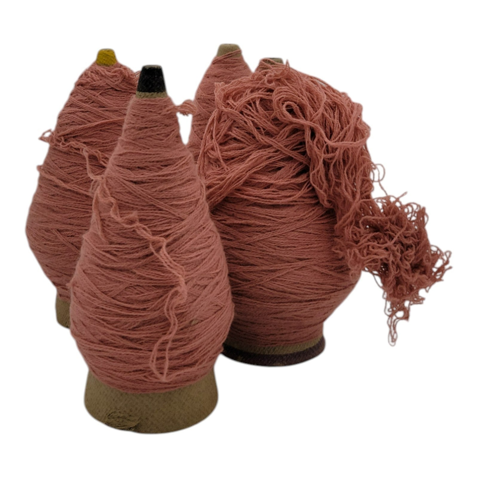 Vintage Glenspun 2/24 Bone Dyed Yarn 1/28 Creslan Snow Acrylic Lot of 4