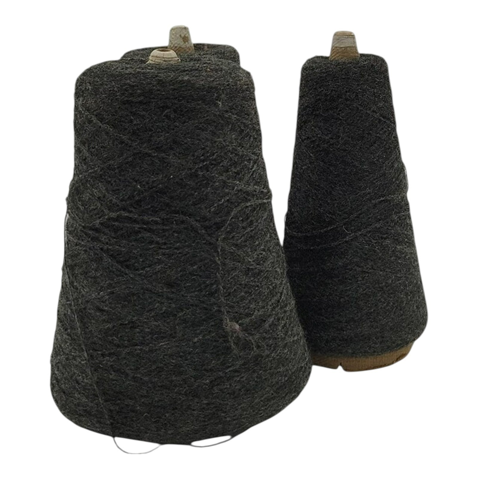 Vintage 1980s Templon Black Heather 2/24 Cone Yarn S-50846 Lot of 3