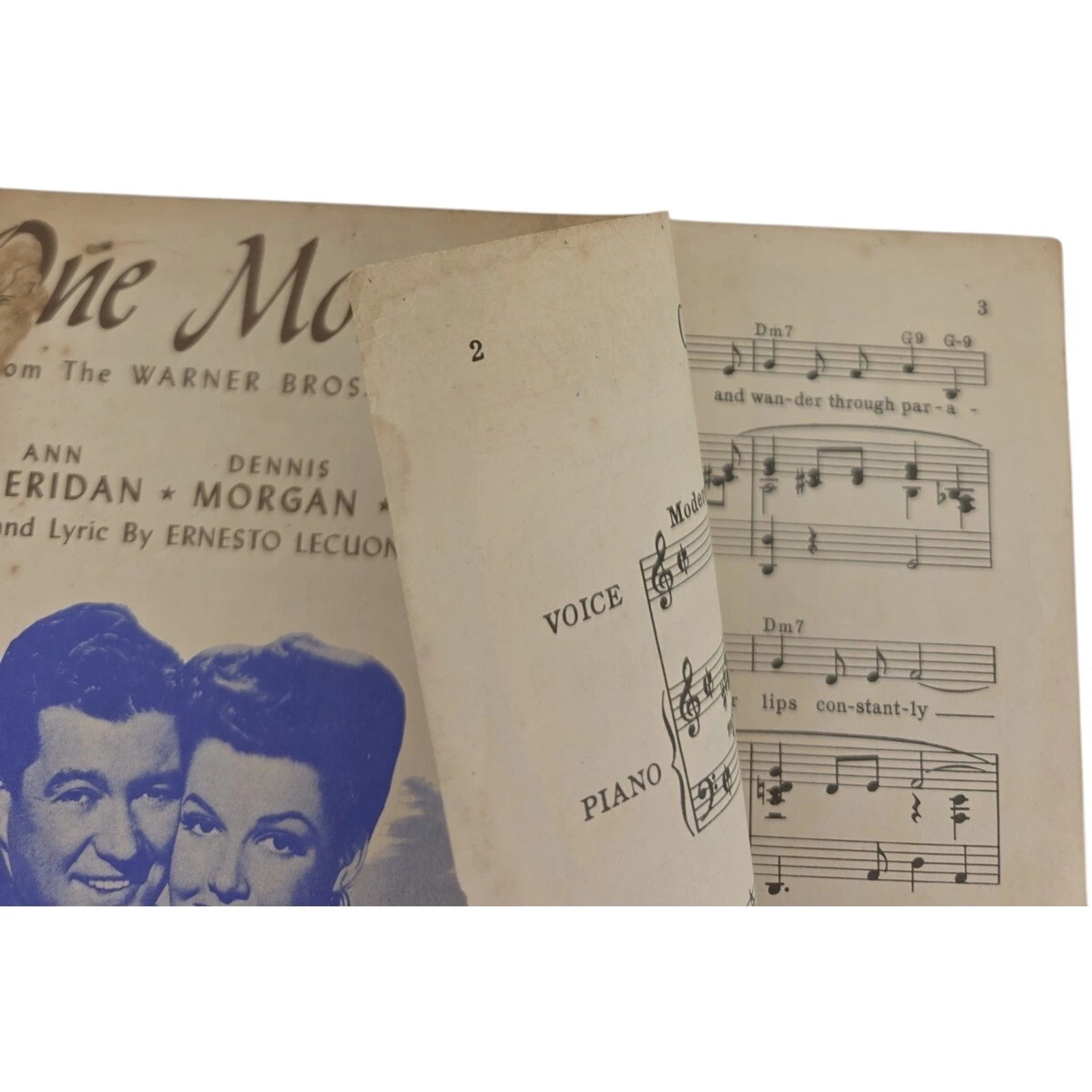 One More Tomorrow Sheet Music By Ernesto Lecuona & Josef Myrow Warner Bros Film