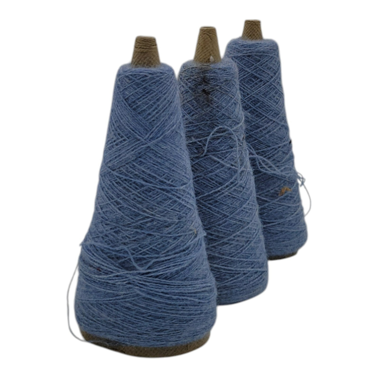 Vintage National Spinning Co. Orlon Acrylic Yarn Cone 2/24 Royal Blue Lot of 3