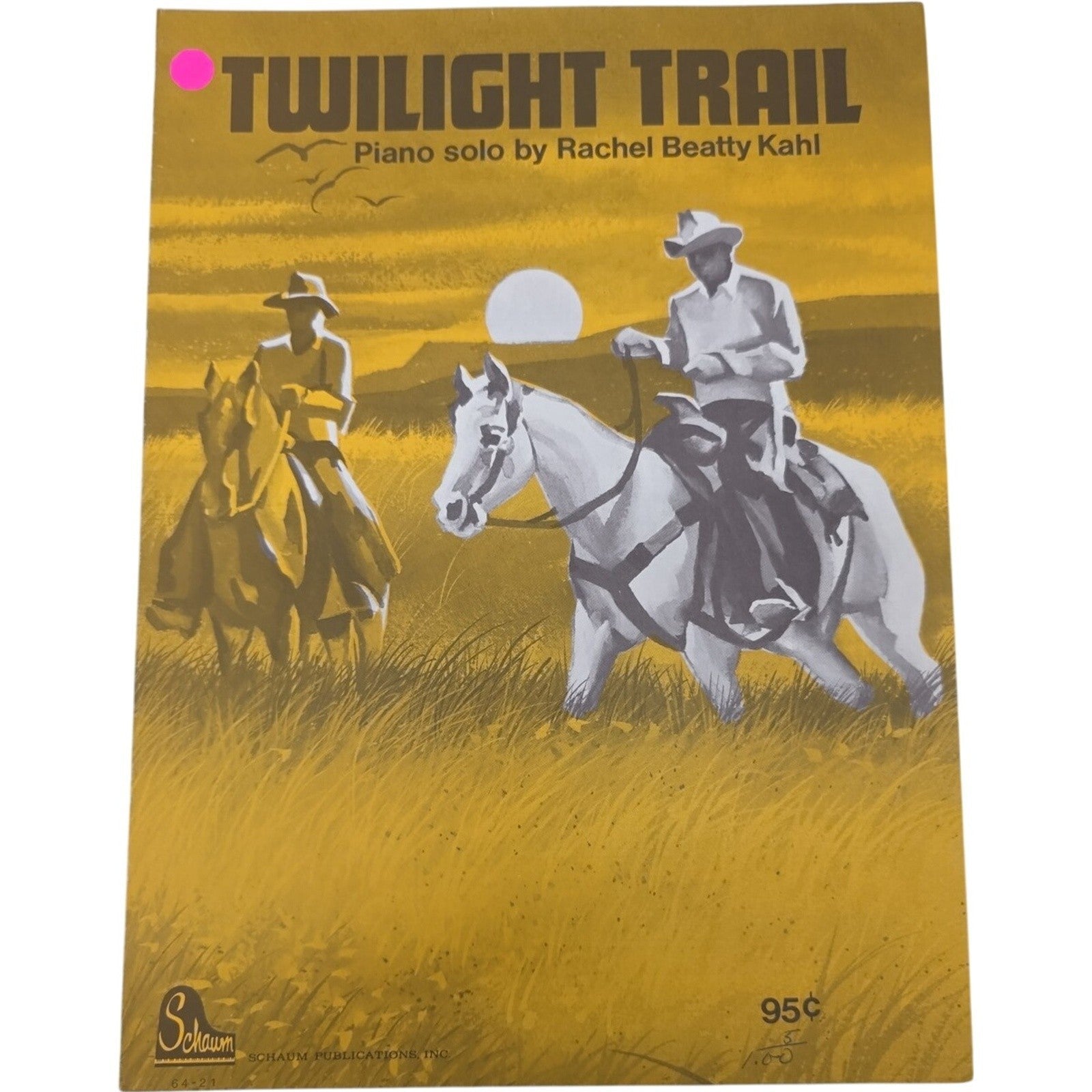 Vintage Twilight Trail Piano Solo by Rachel Beatty Kahl Sheet Music 1984