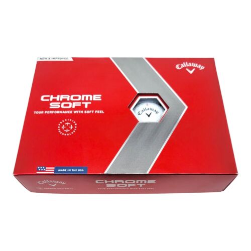 Callaway Chrome Soft Tour Performance 12 Pack White Golf Balls Soft Feel 2022