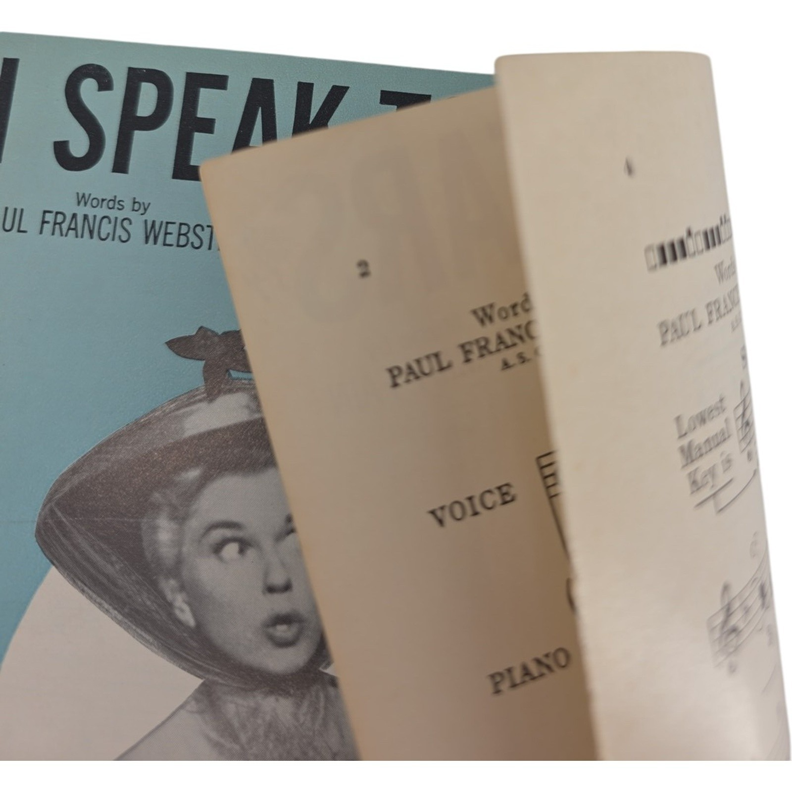 I Speak to the Stars 1954 Vintage Sheet Music From Lucky Me Featuring Doris Day