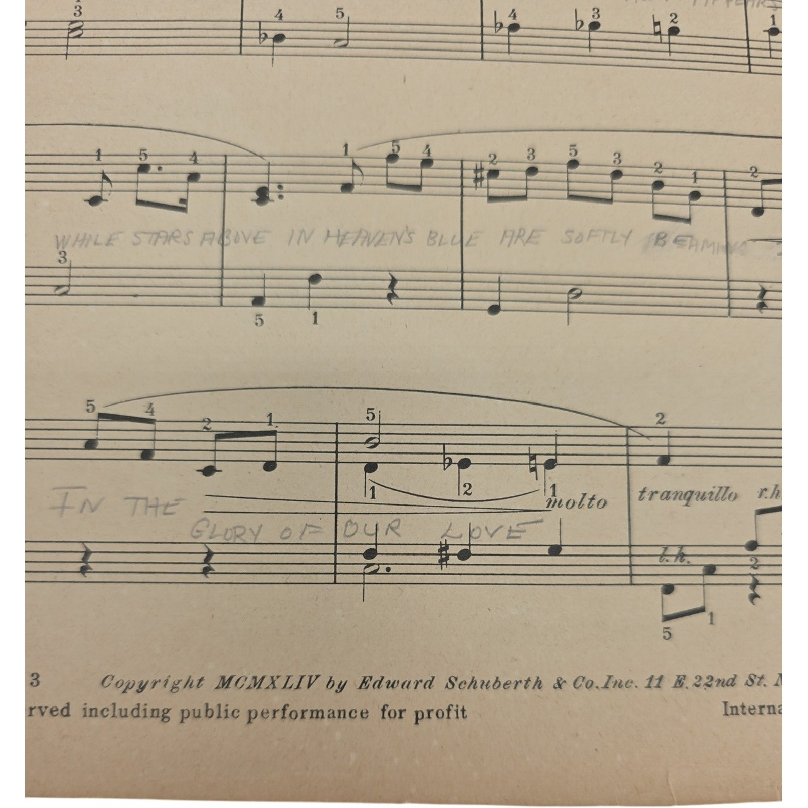 Intermezzo Souvenir de Vienne 1944 Sheet Music by from Intermezzo A Love Story