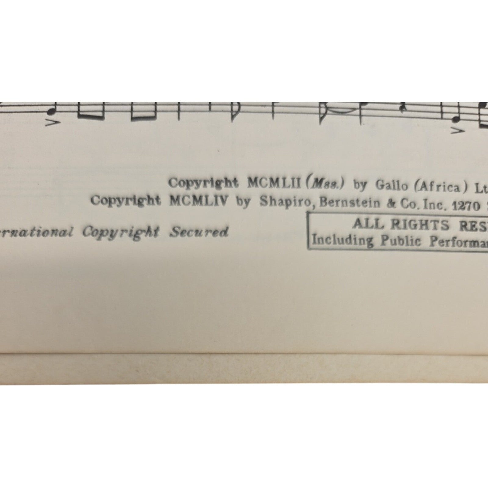 Vintage Skokiaan South African Song Sheet Music by Tom Glazer & August Msarurgwa