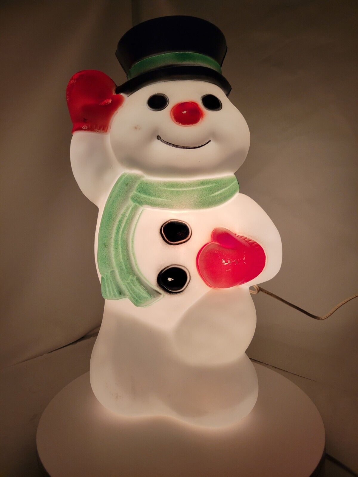 Empire Vintage 18 Inch Snowman Baby Waving Lighted Christmas Blow Mold