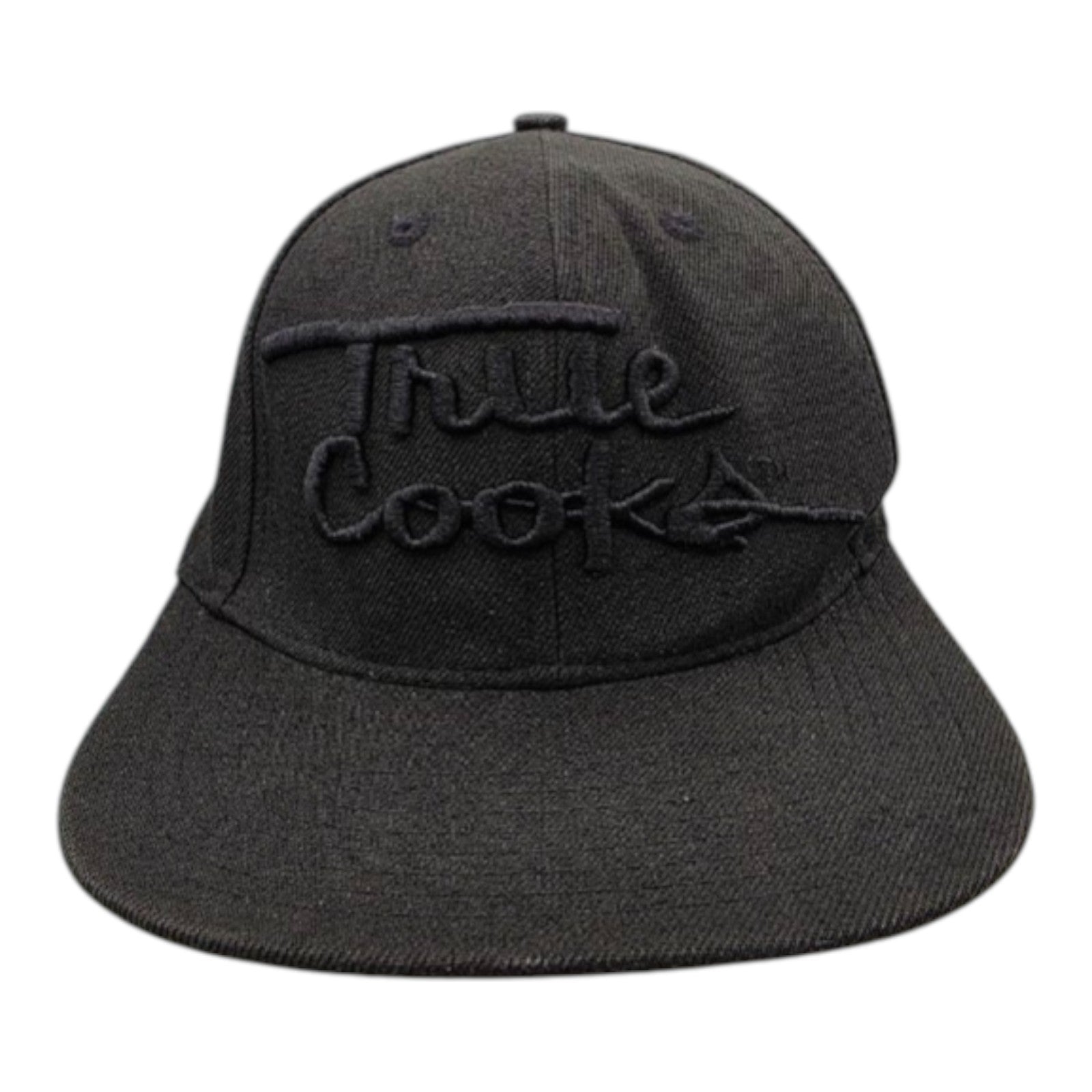 True Cooks Black Snapback Hat Adjustable Flat Bill Cap One Size