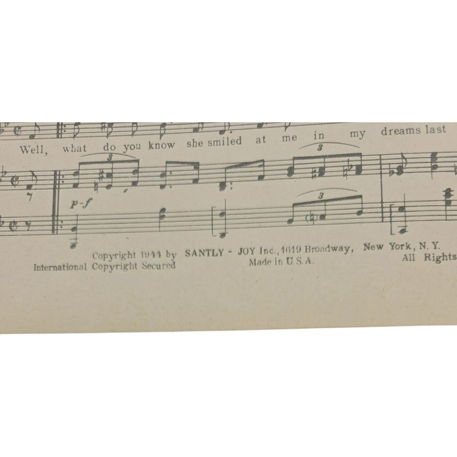 Vintage 1944 Sheet Music My Dreams Are Getting Better All The Time - Mann Curtis
