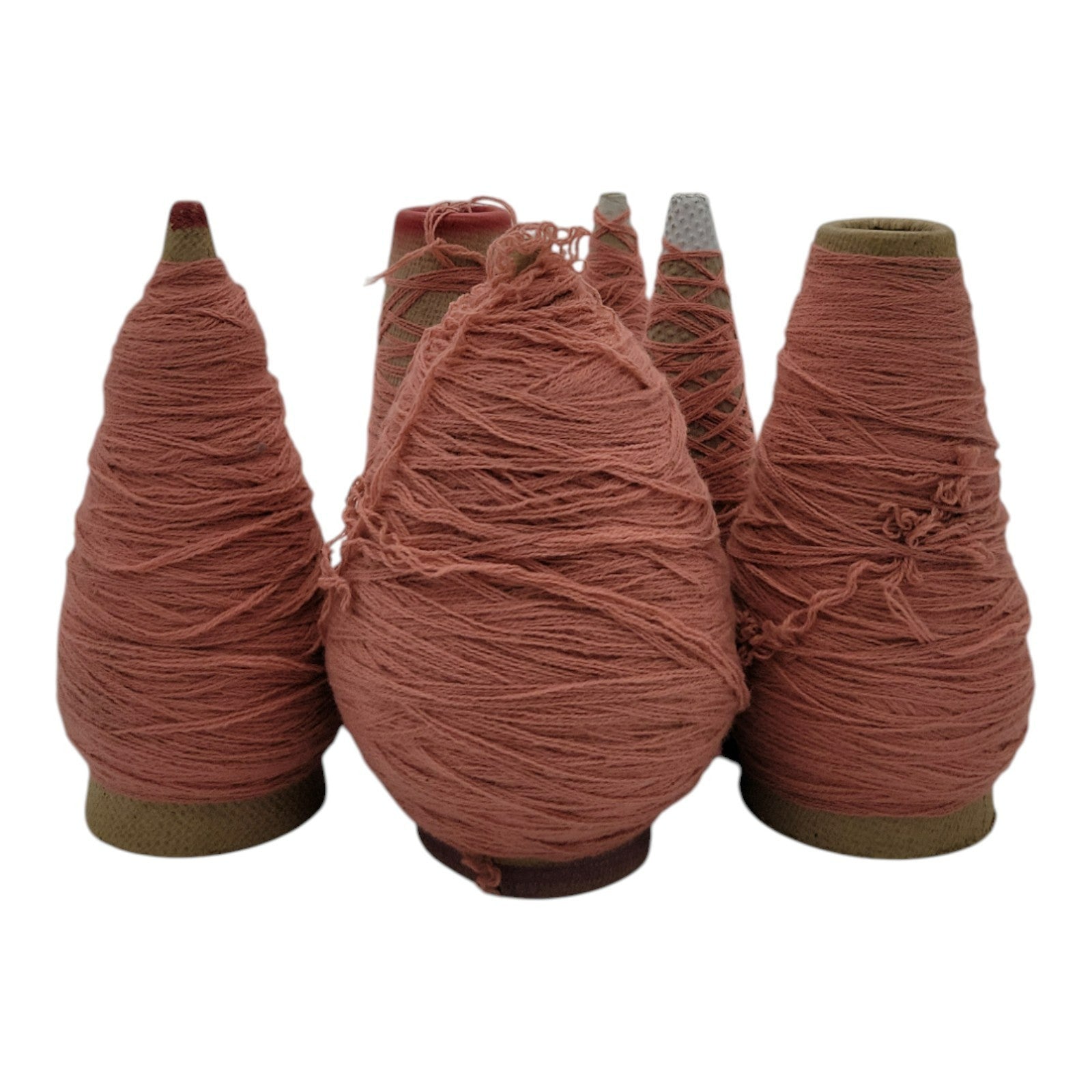 Vintage Marion Dyers B-22897 Ice Coffee 1/28 Yarn Cone Lot of 6