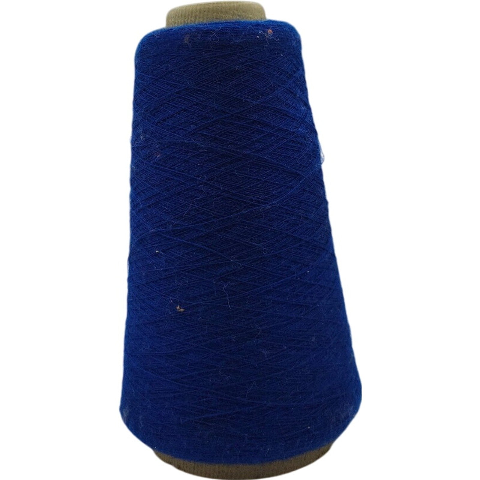 Vintage Royal Blue Weaving Knitting Crochet Fiber Arts Supply Cone Yarn