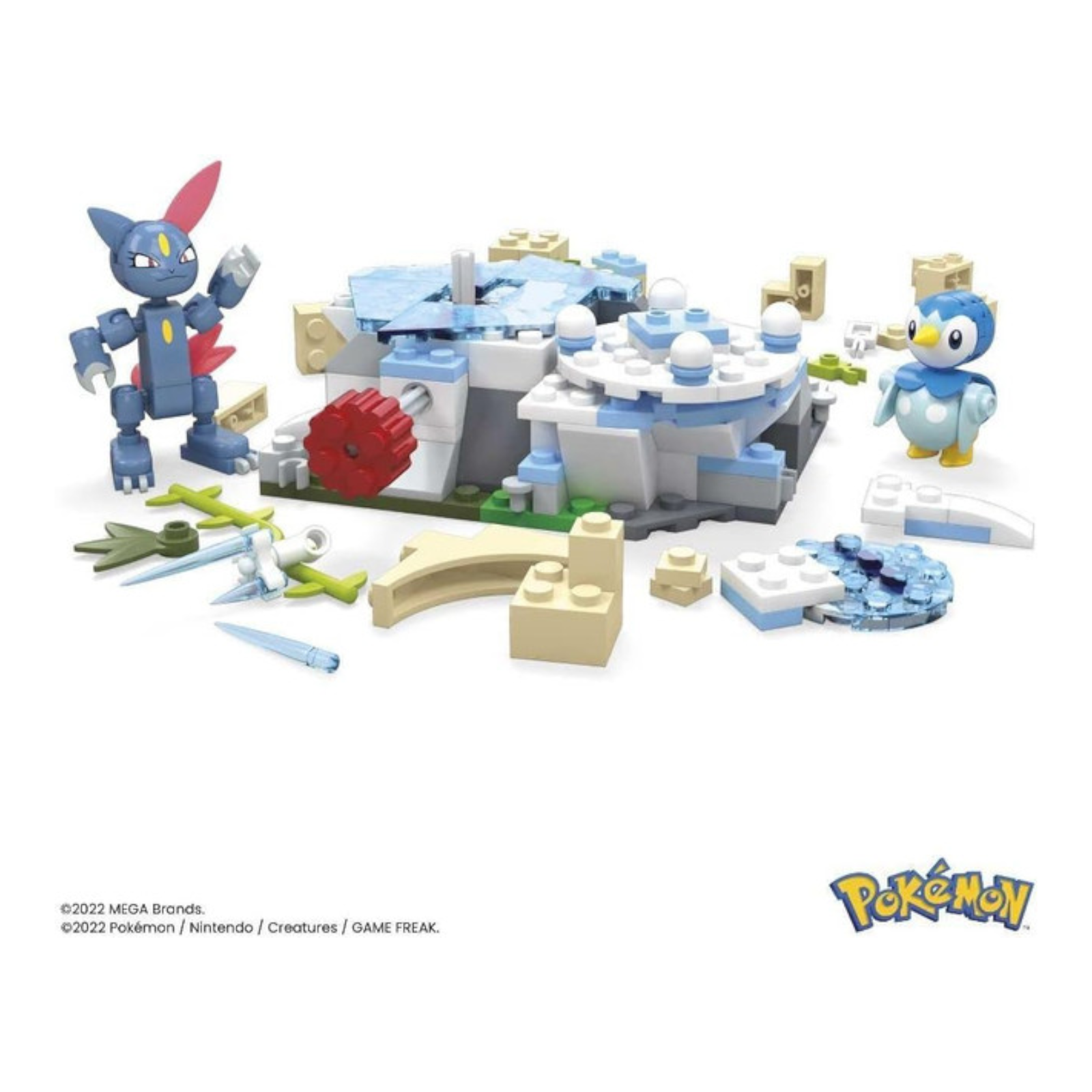 Mattel Mega Pokémon Piplup and Sneasels Snow Day 171 Piece Building Set