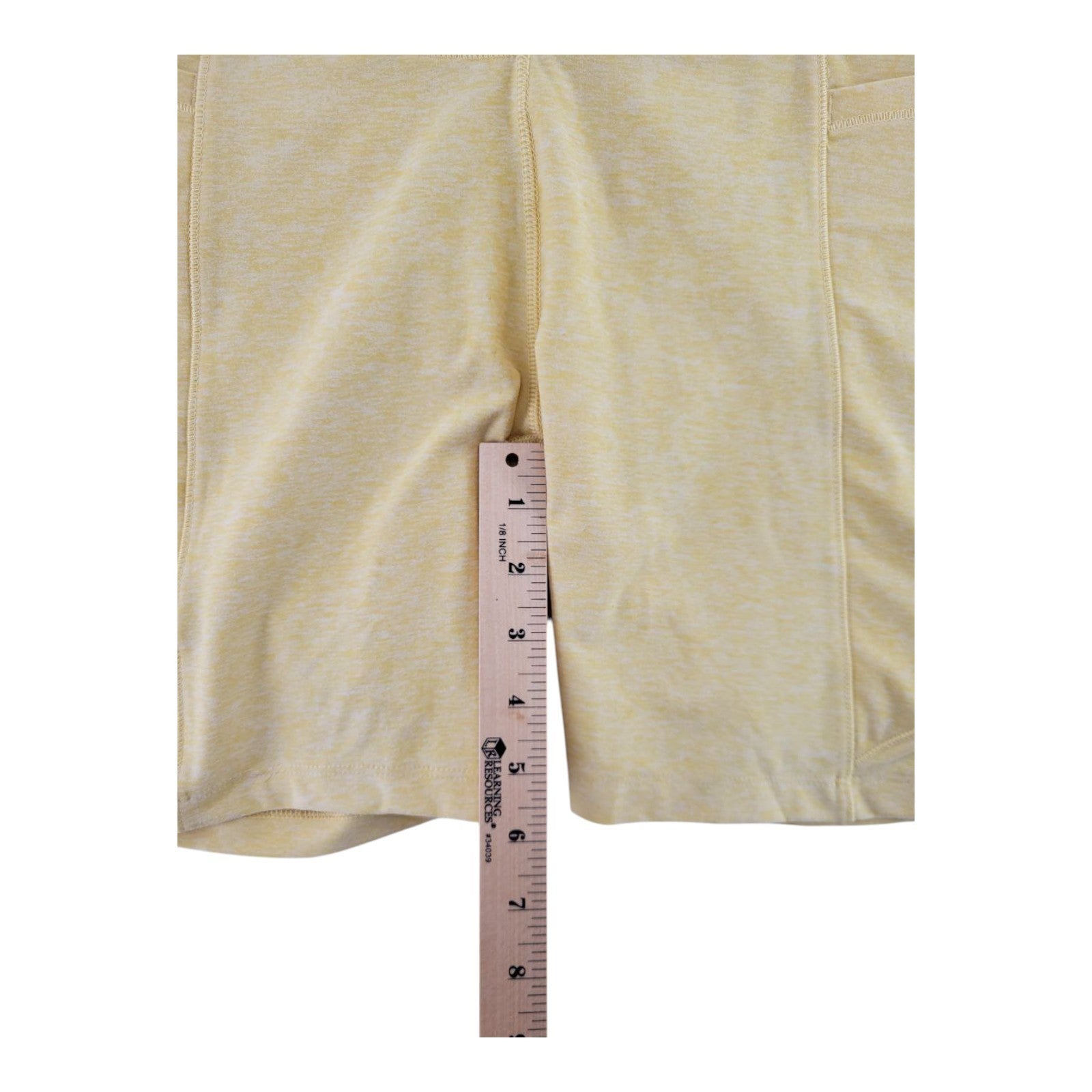 CALIA by Carrie Underwood Womens Yellow High Rise Bike Shorts Size M