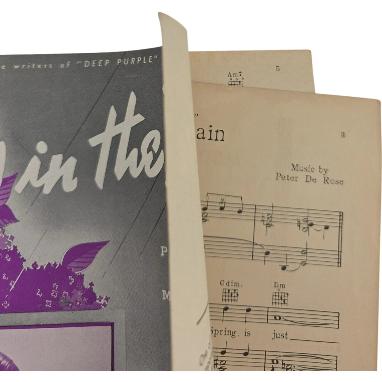 Vintage 1939 Sheet Music Lilacs In The Rain by Peter de Rose and Mitchell Parish