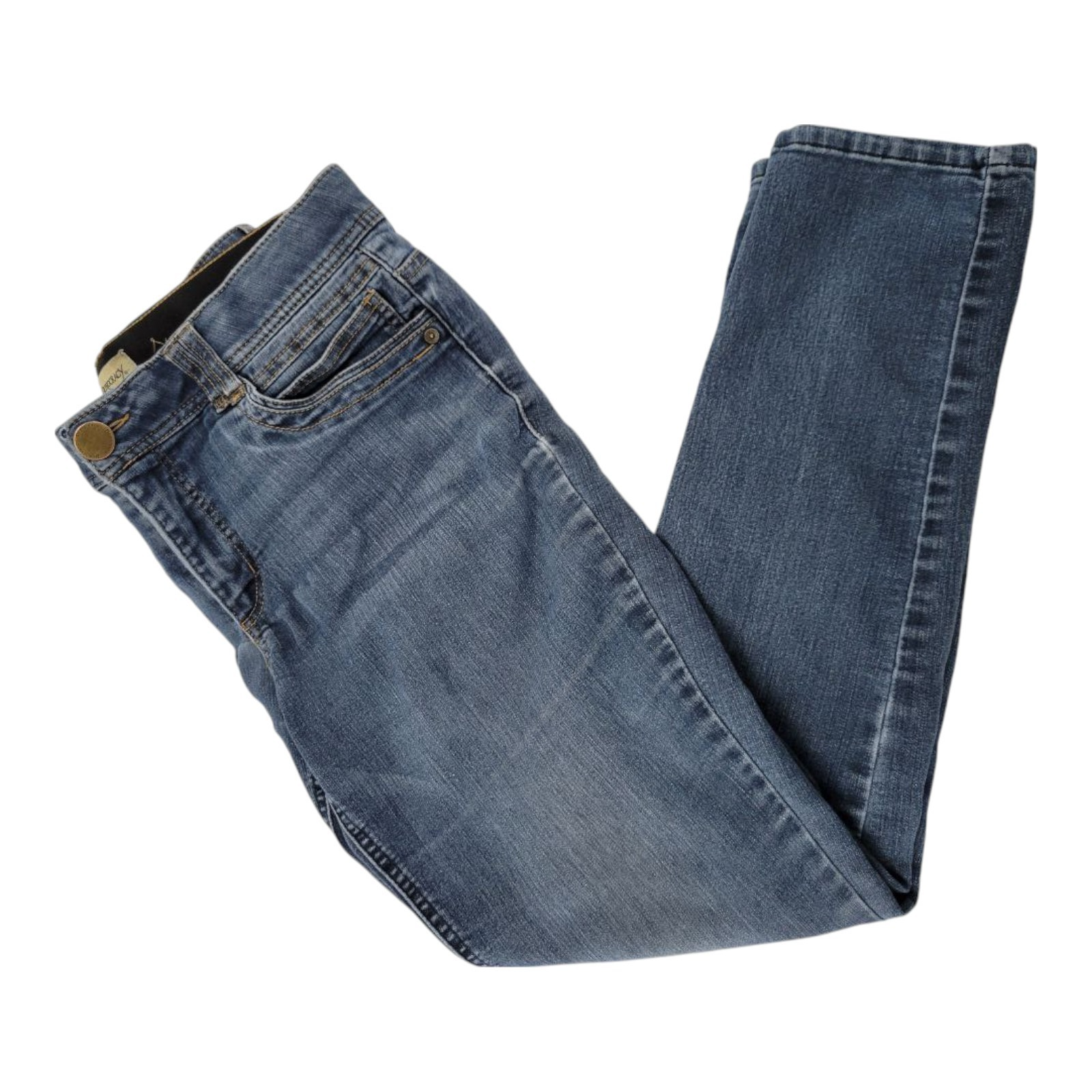 Democracy Women's Ab Tech Skinny Jeans Size 12 Blue Stretch Denim