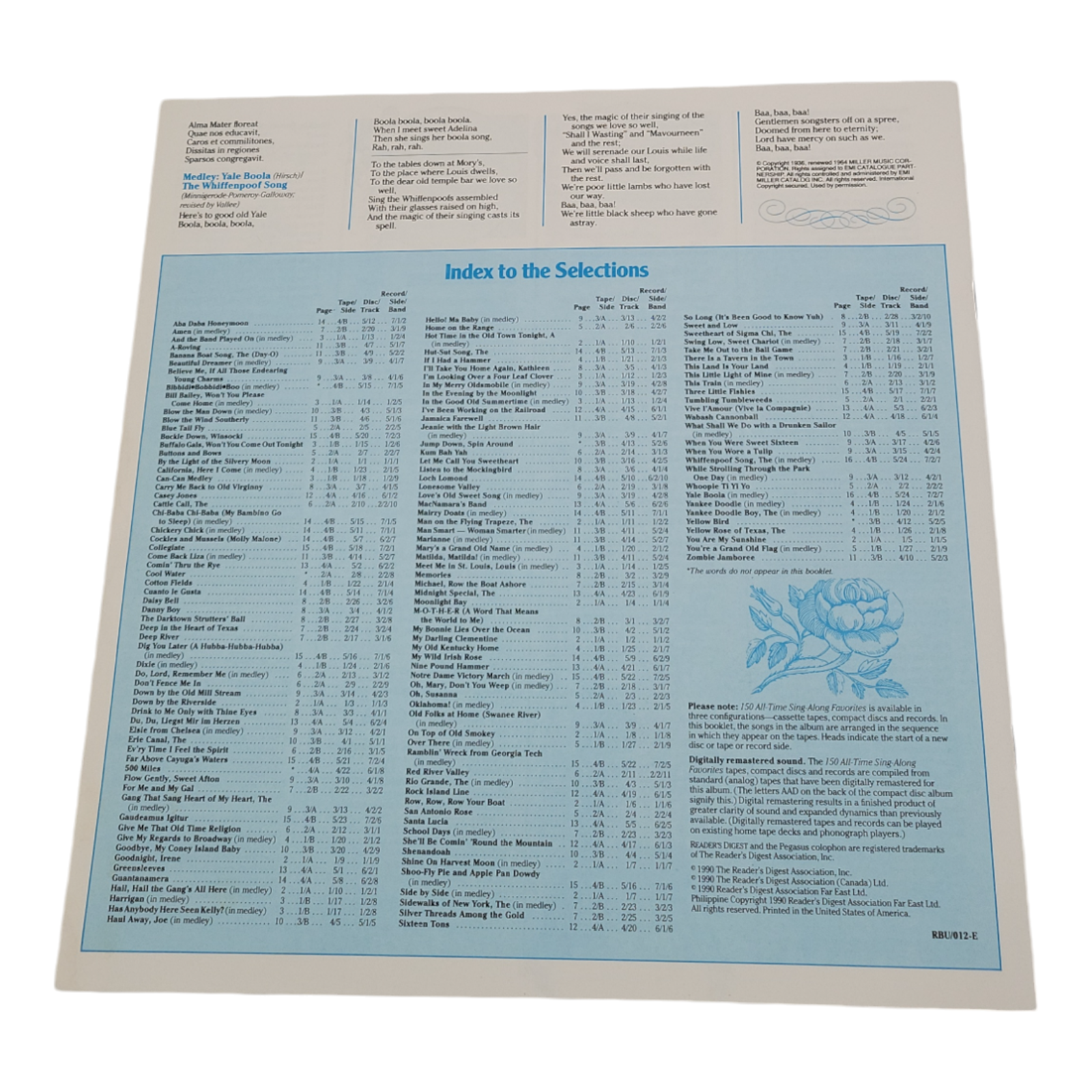 1990 Readers Digest 150 All-Time Sing-Along Favorites Vinyl LP 7 Album Set