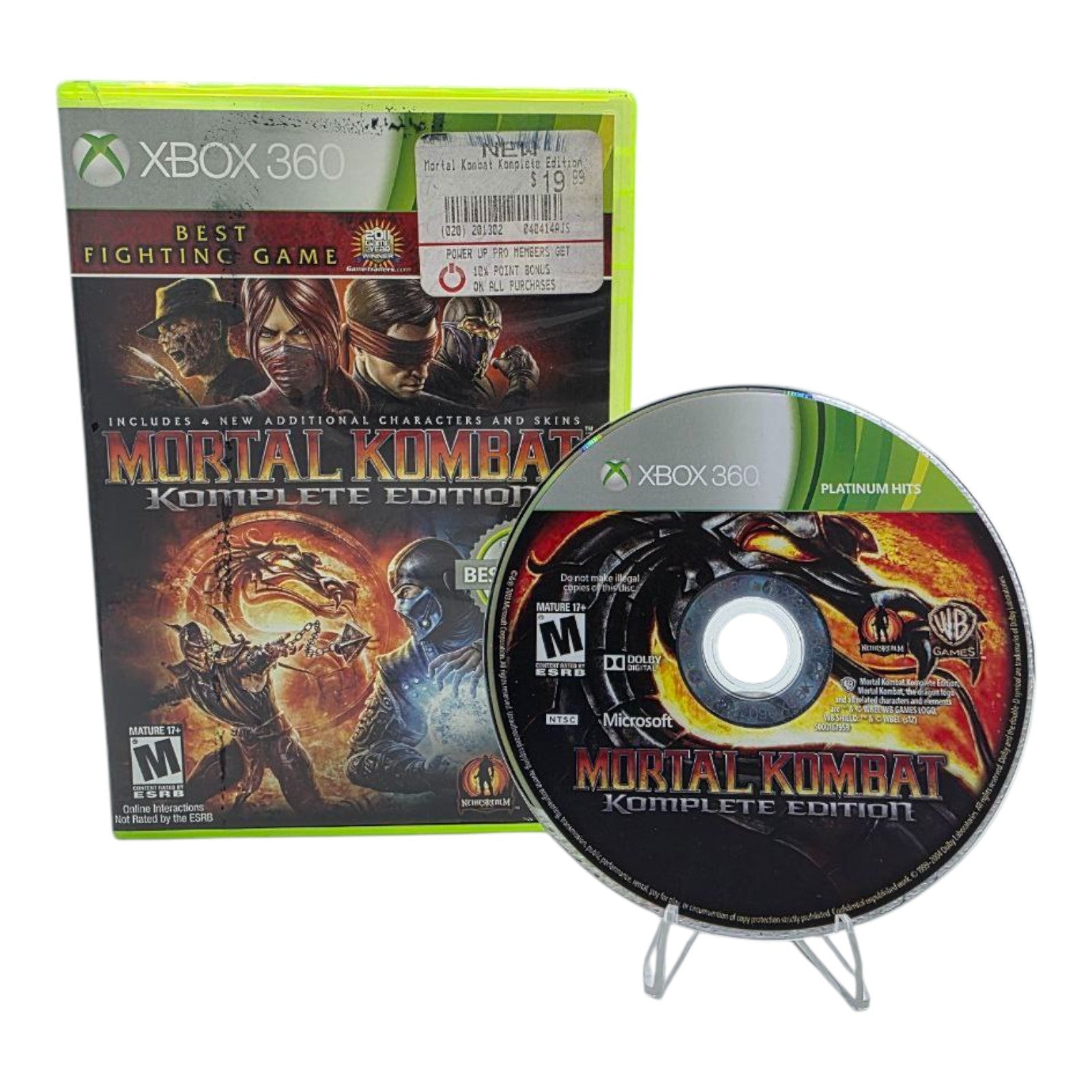 Mortal Kombat Komplete Edition Xbox 360 Platinum Hits 2012 No Manual