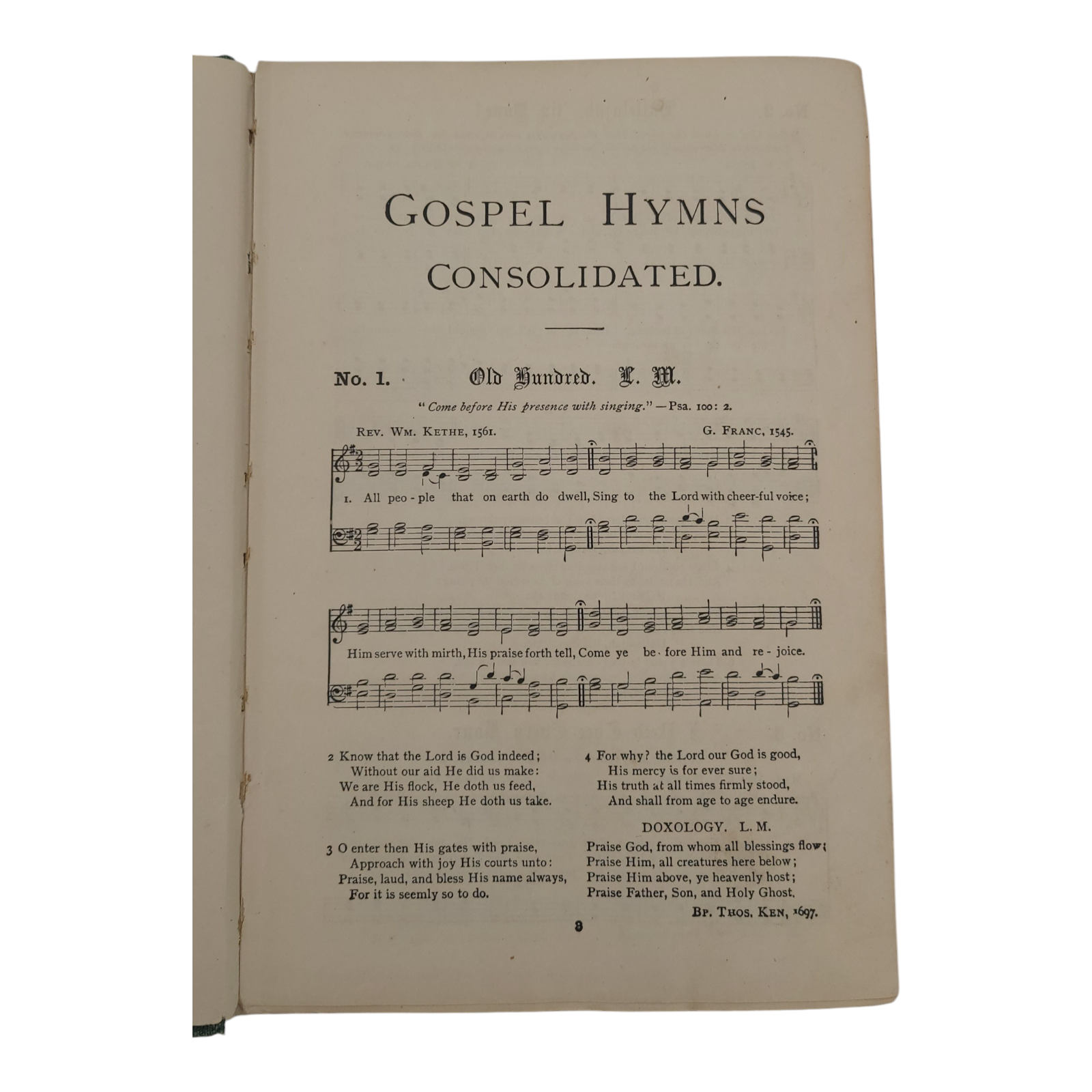 Antique Gospel Hymns Consolidated 1886