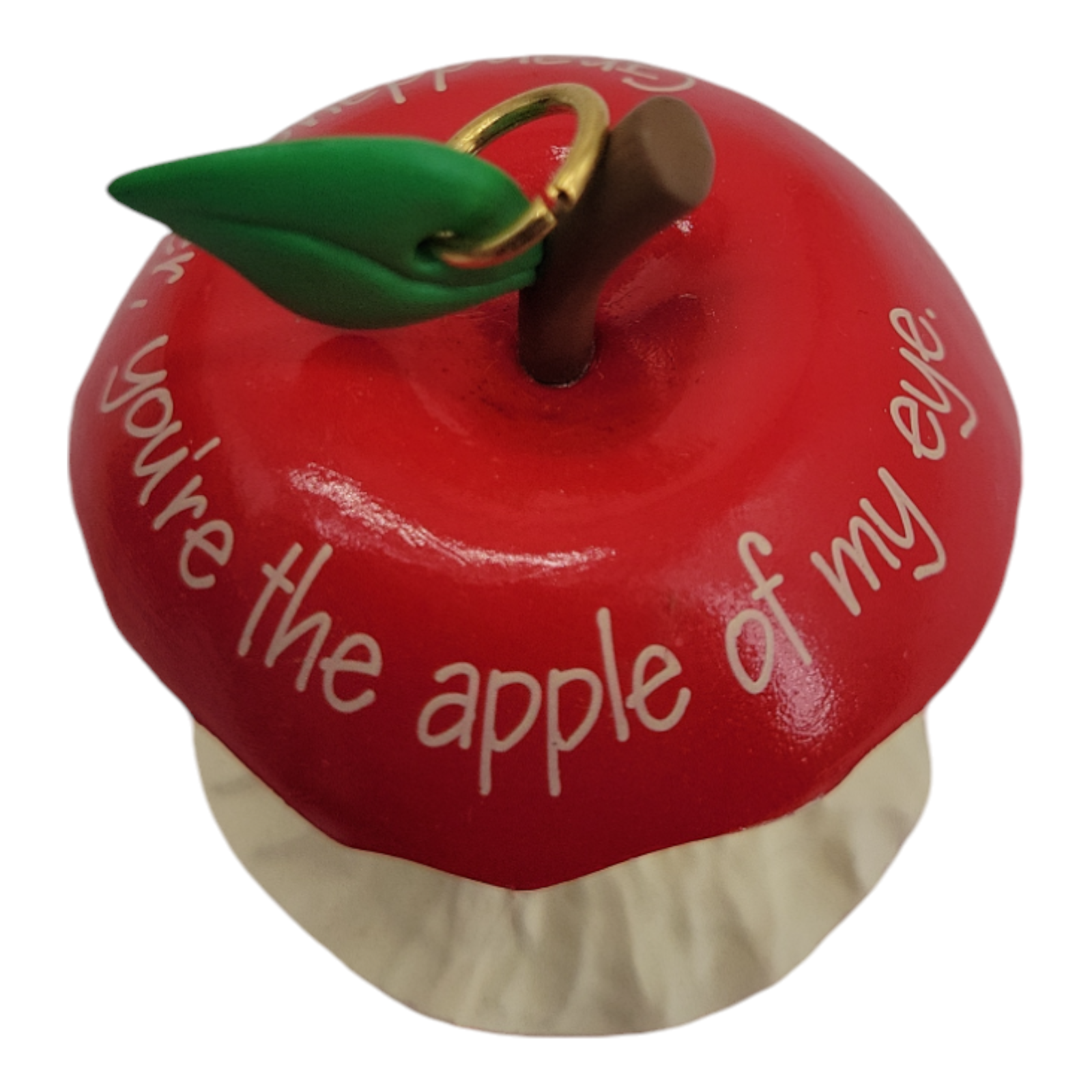 1992 Hallmark Keepsake Ornament Granddaughter Mouse in Red Apple Collectible