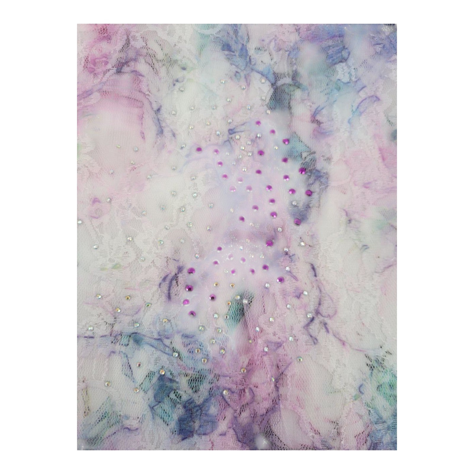 Brittany Black Women's Floral Lace Sleeveless Layered Top Purple Pink White 3X