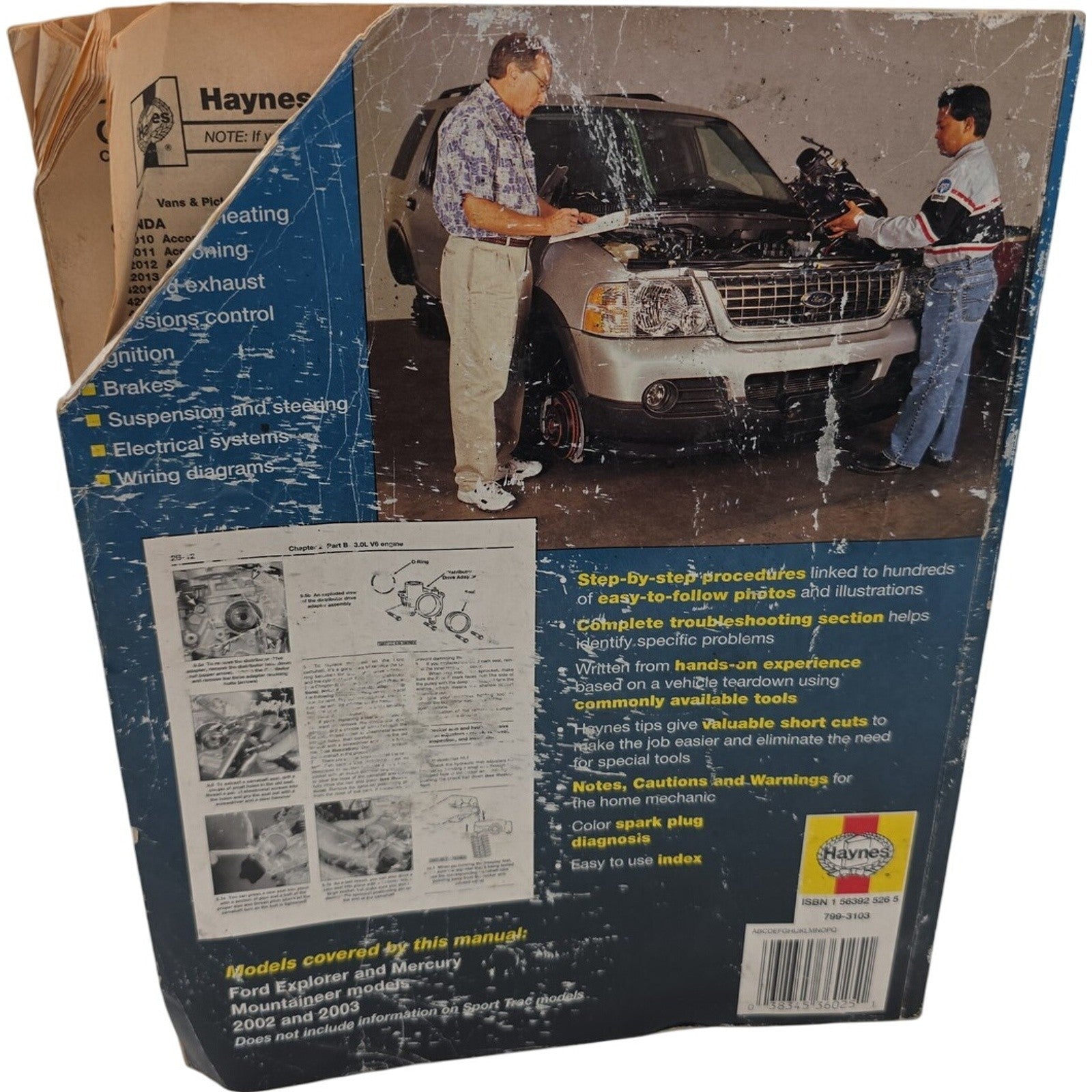 Haynes 36025 Repair Manual Ford Explorer and Mercury Mountaineer 2002 and 2003