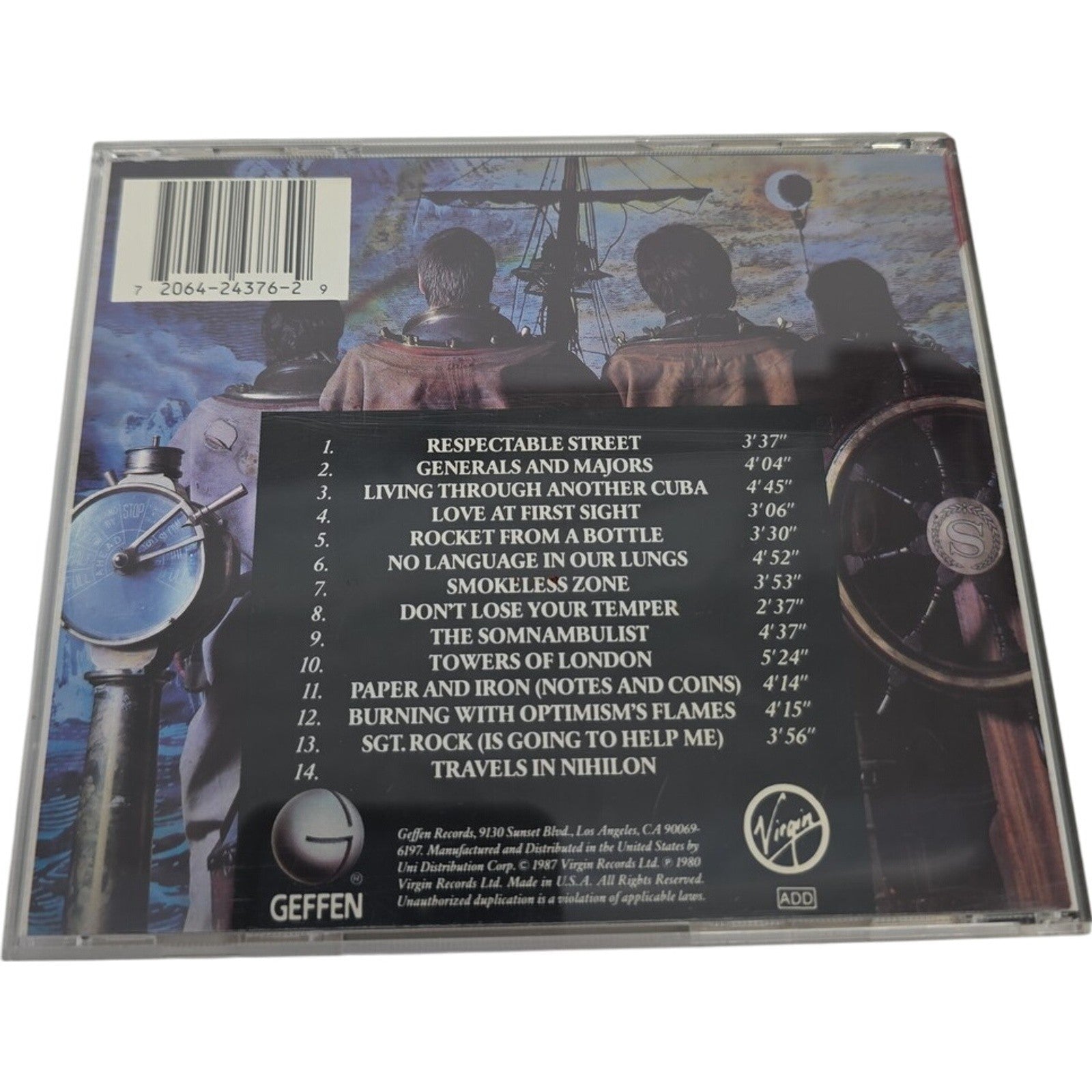 XTC Black Sea CD Album Geffen/Virgin Records 1980 Contains 3 Additional Tracks
