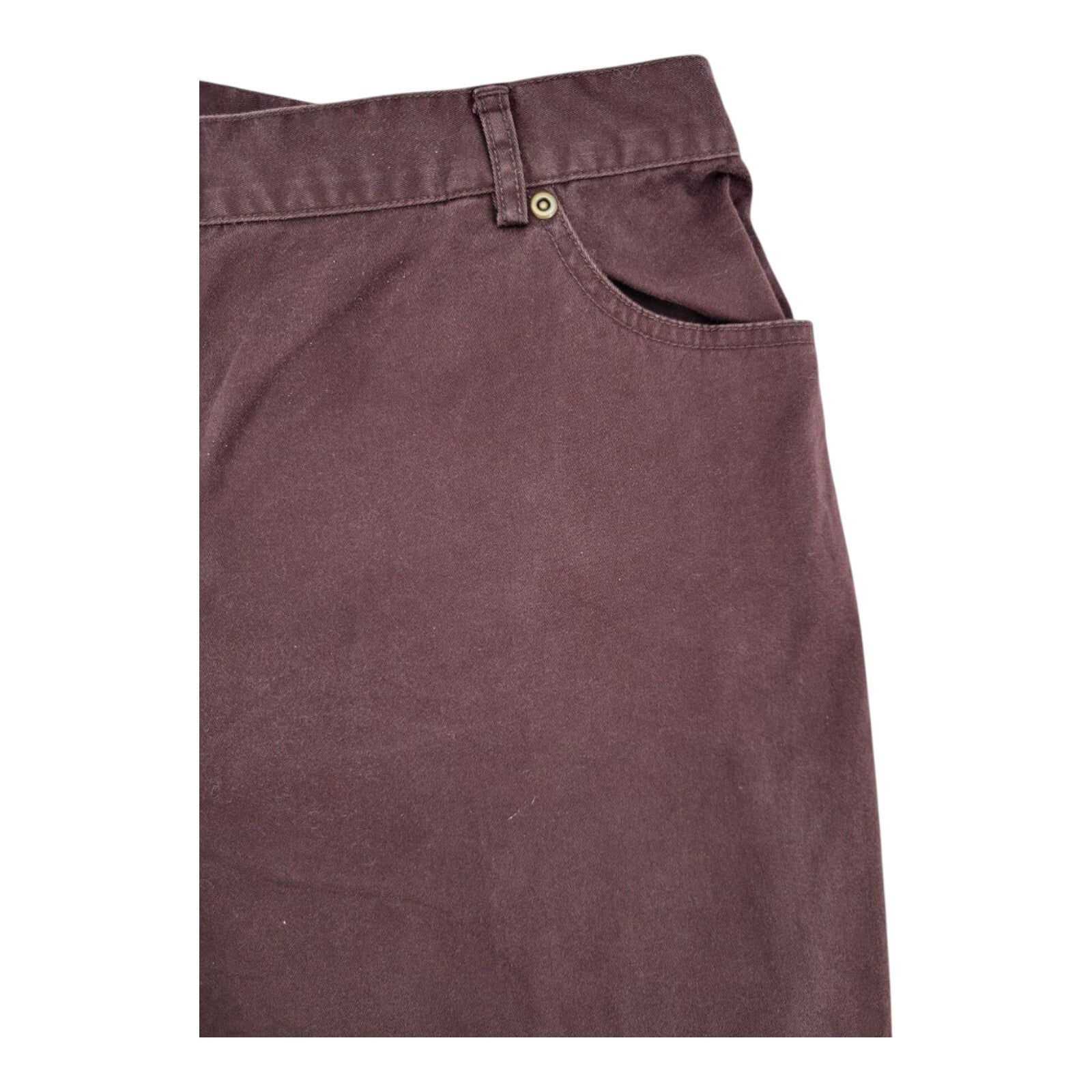 Ruby Rd Petite Straight Leg Stretch Pants Brown Cotton Blend Size 16P