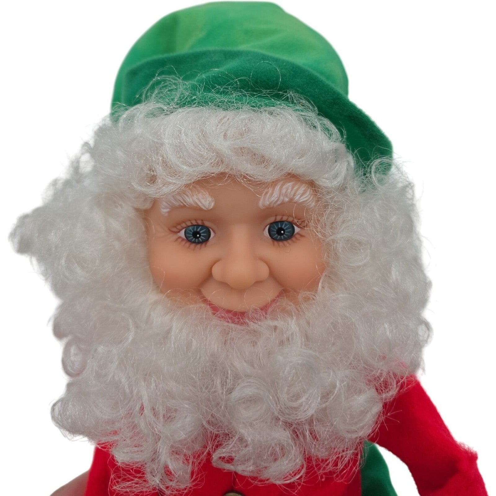Vintage Santa Claus Christmas Elf 12B Plastic Face Hands Poseable
