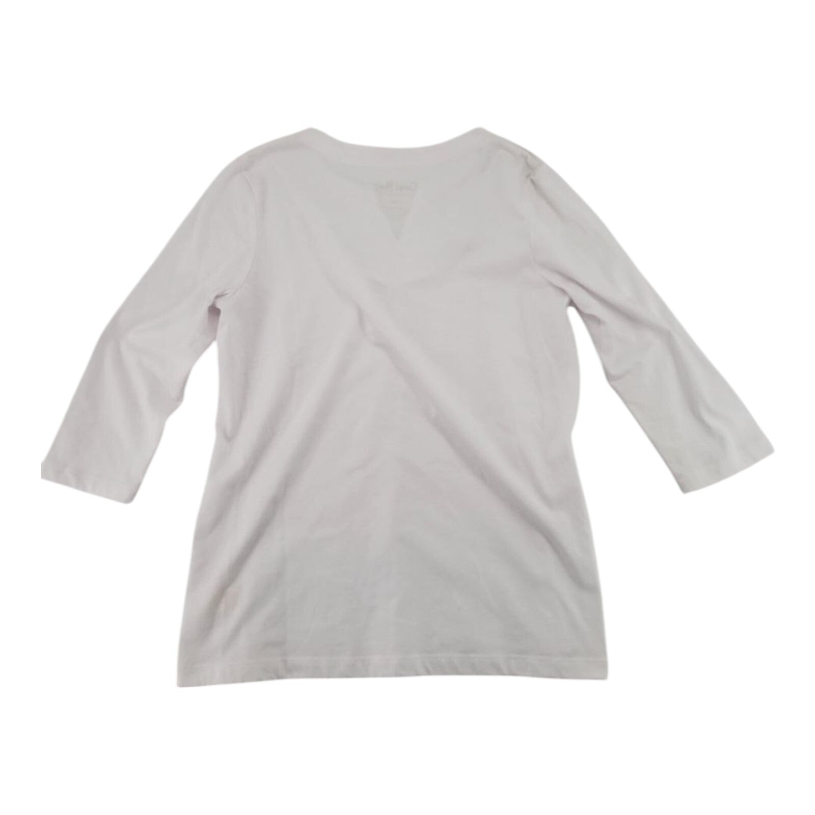 Coral Bay Petit White Embellished V Neck 3/4 Sleeve Top PM