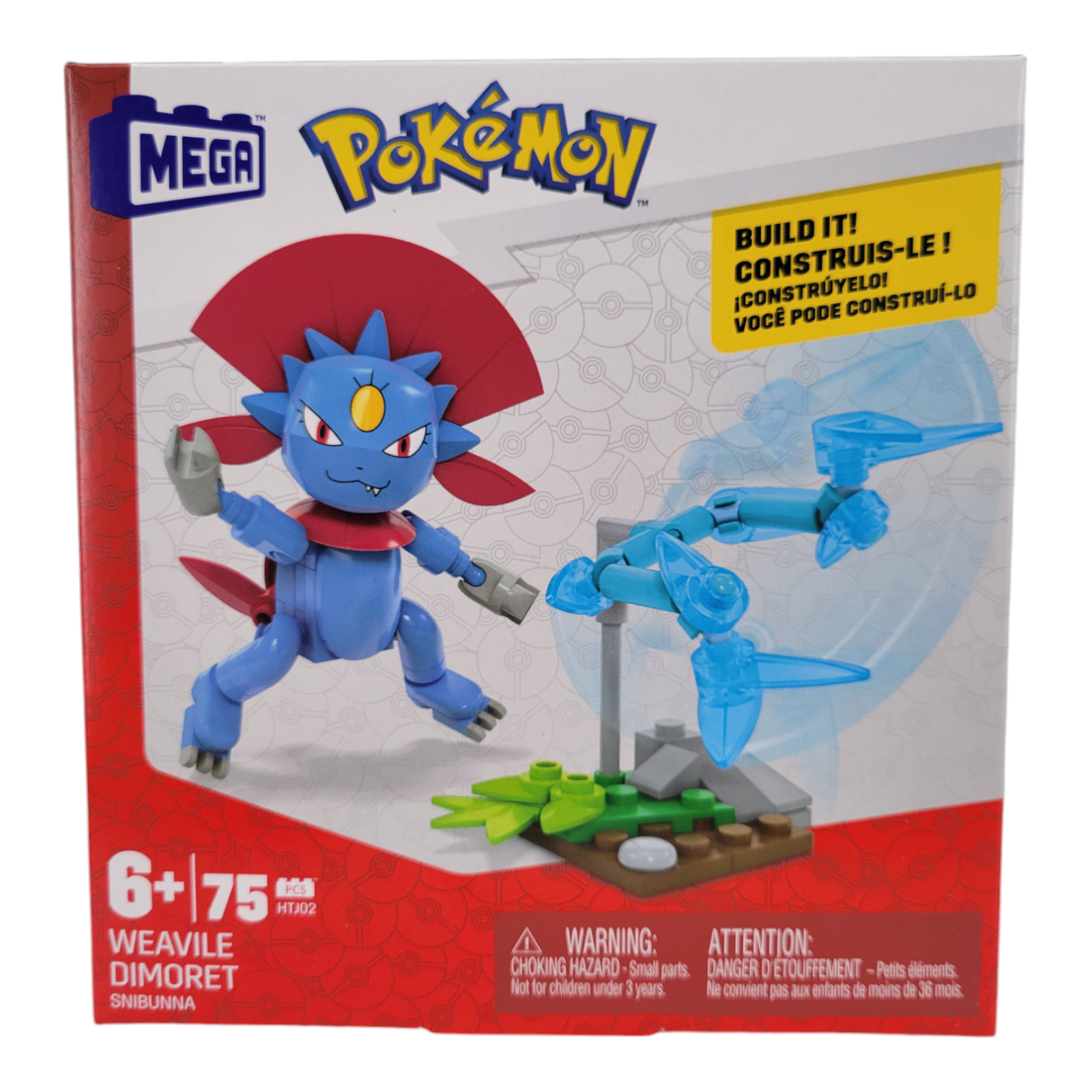 Mega Construx Pokémon Weavile Dimoret Building Toy Set 75 Pieces