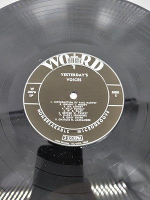 Yesterday’s Voices Paul Harvey Vinyl Record Word Records Christian Leaders