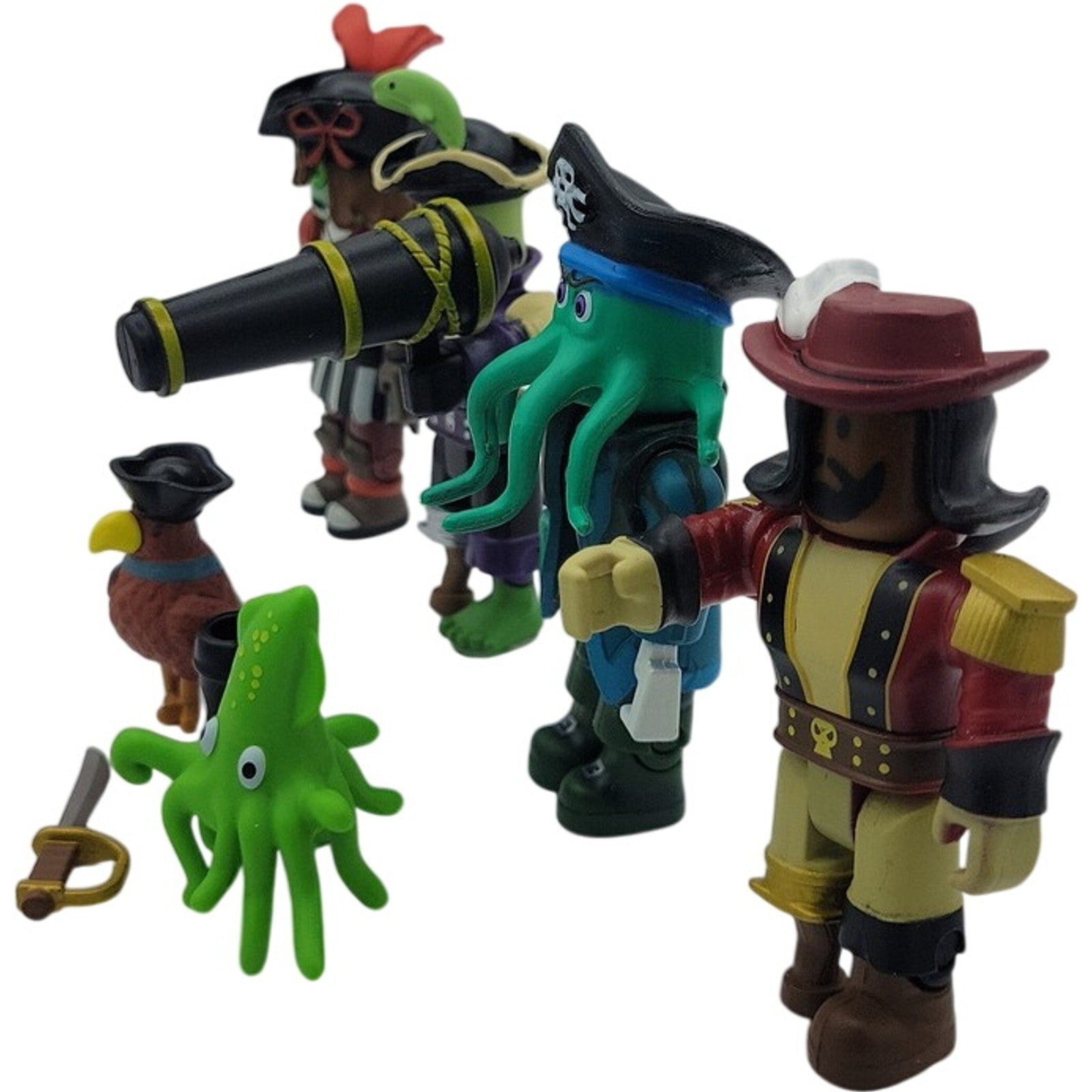 Roblox Action Collection Pirate Showdown 4 Figure Pack Loose with Accessories