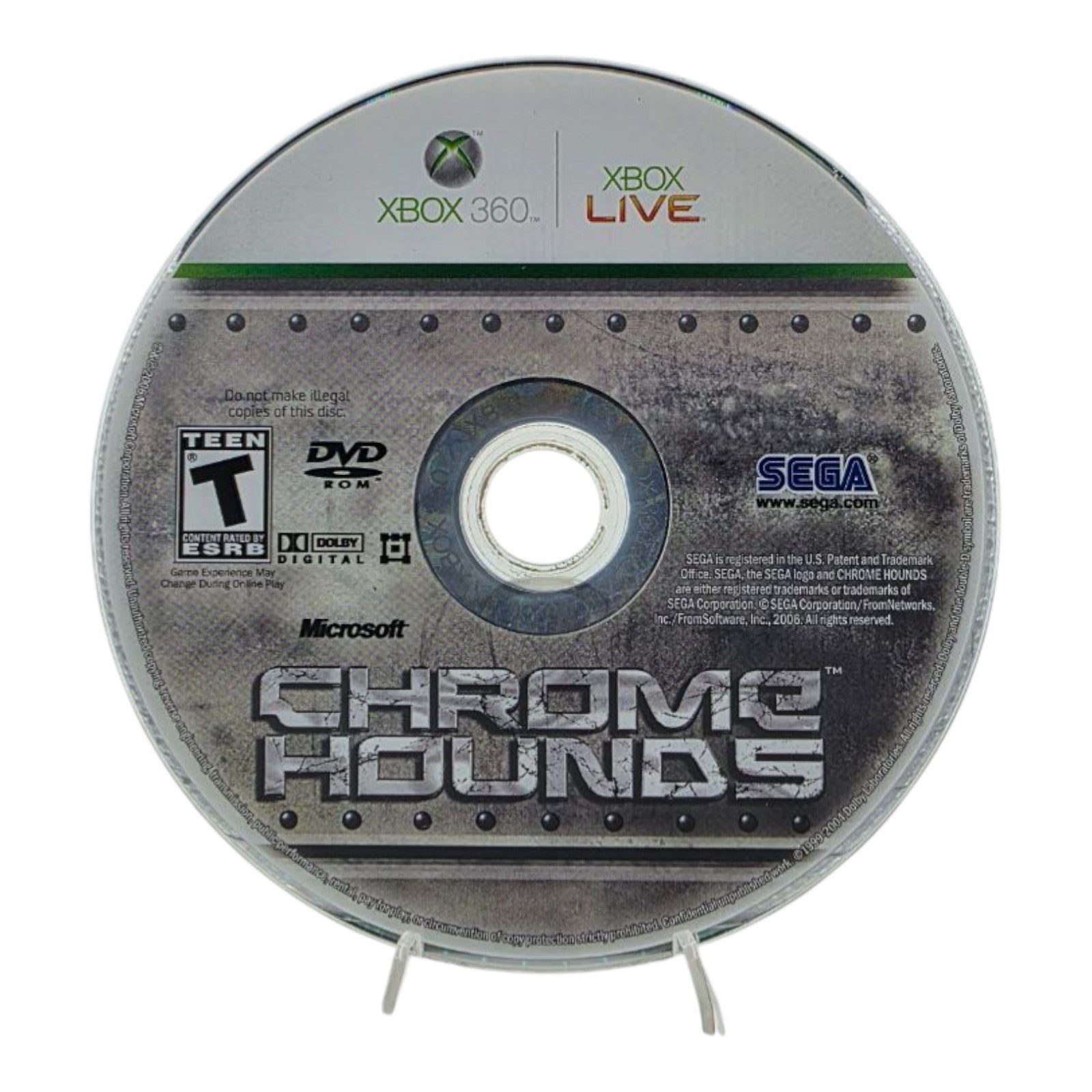 Chrome Hounds Xbox 360 Game Tested 2006 Disc Only