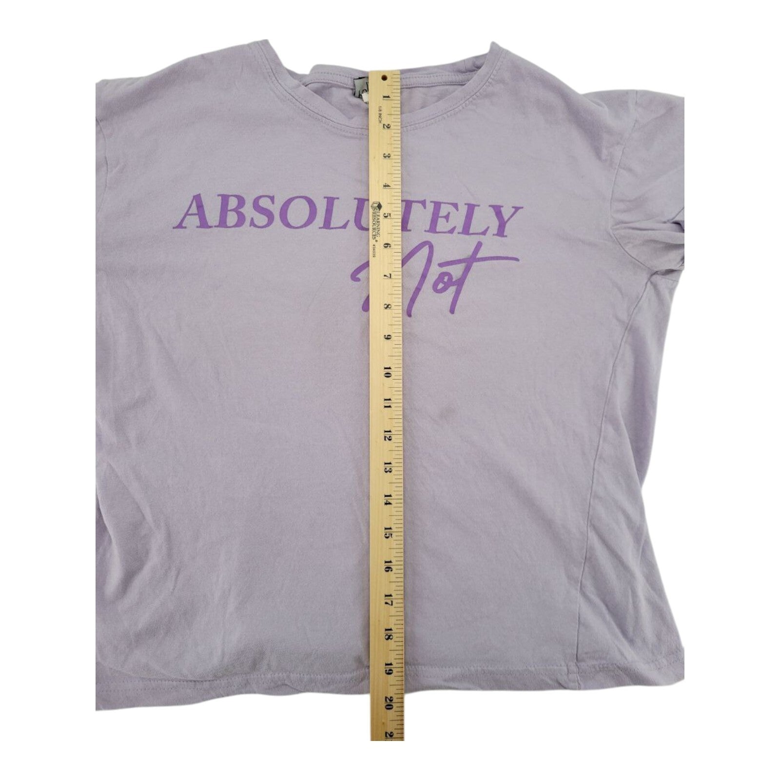 Popular Sports Absolutely Not Graphic Tee Lavender T-Shirt Womens Size L