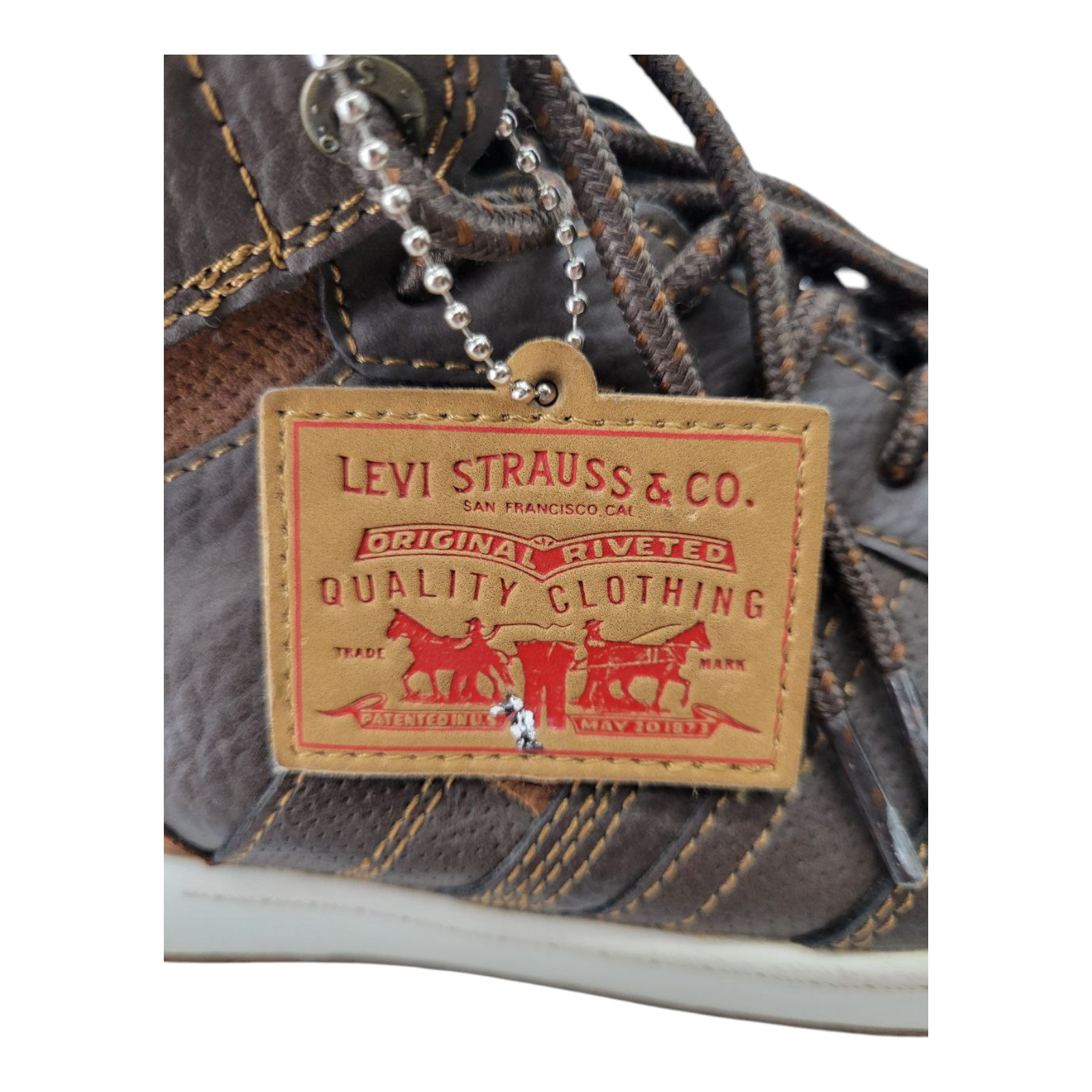 Levi Strauss & Co 51955509B Mens Brown High Top Sneakers Size 8