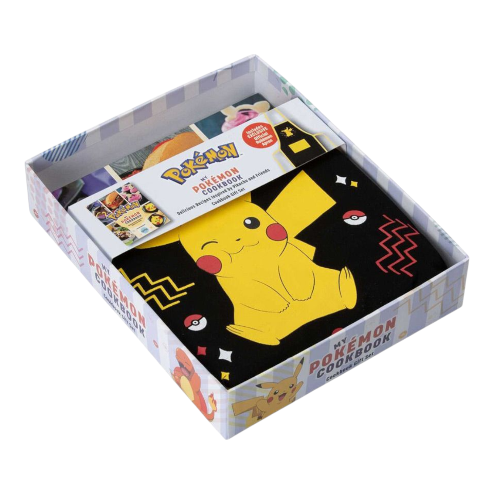 My Pokémon Cookbook Gift Set with Apron Recipes Inspired by Pikachu and Friends