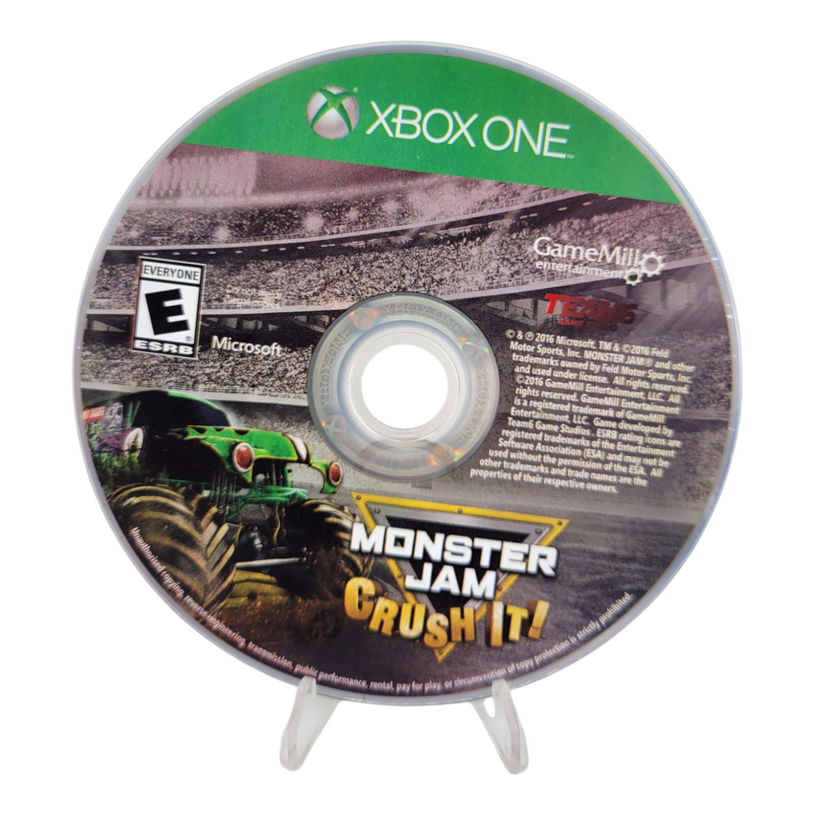 GameMill Monster Jam Crush It Microsoft Xbox One 2016 Monster Truck Racing Game