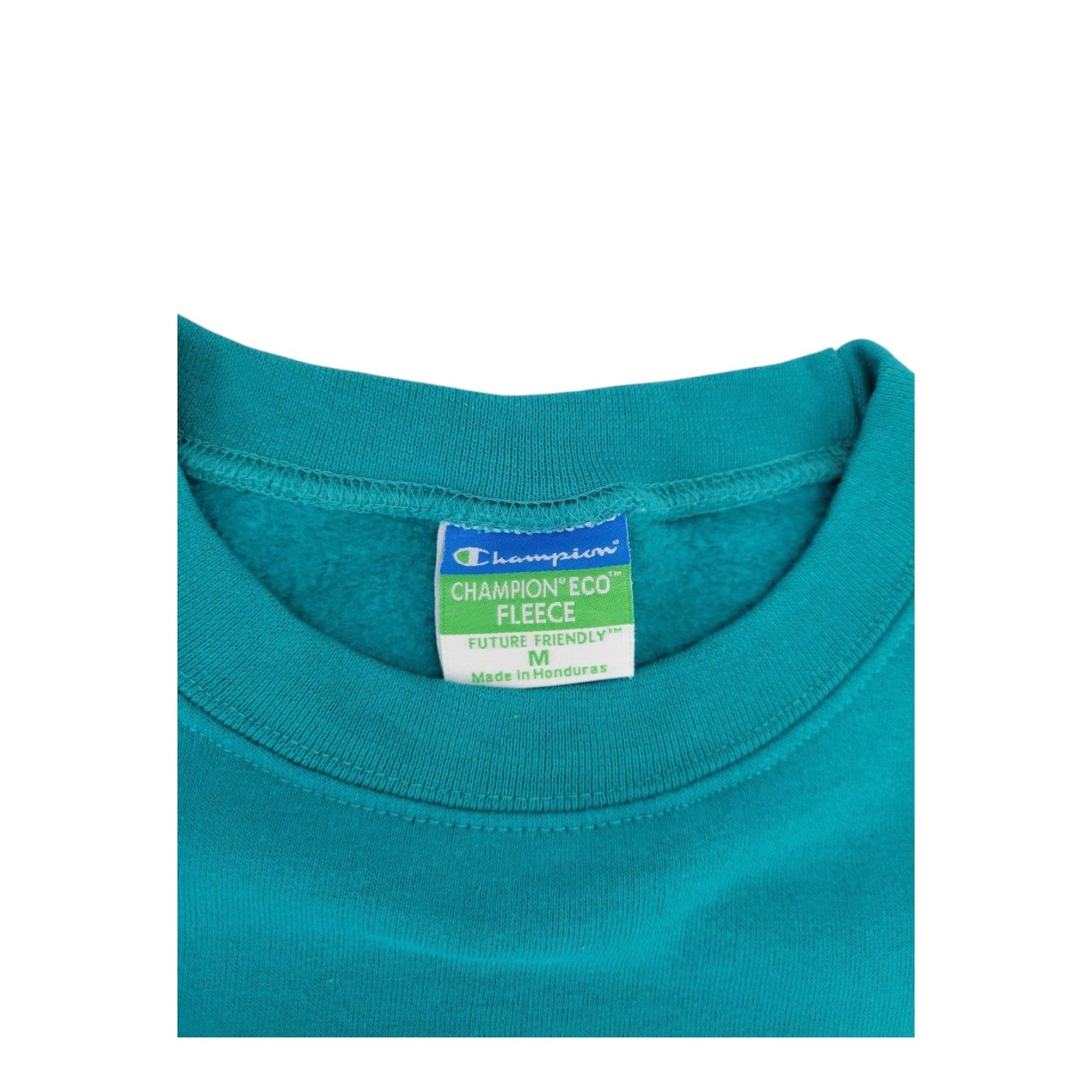 Champion Men's Teal Eco Fleece Sweatshirt M Crewneck Pullover Long Sleeve
