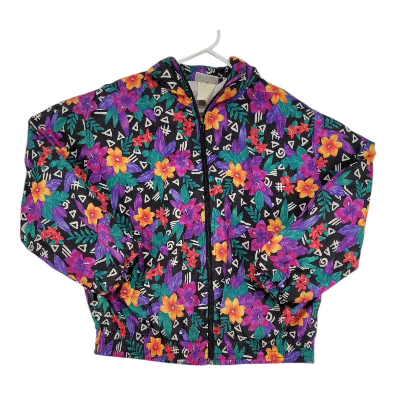 Jantzen Classics Floral Windbreaker Retro Jacket Womens Medium