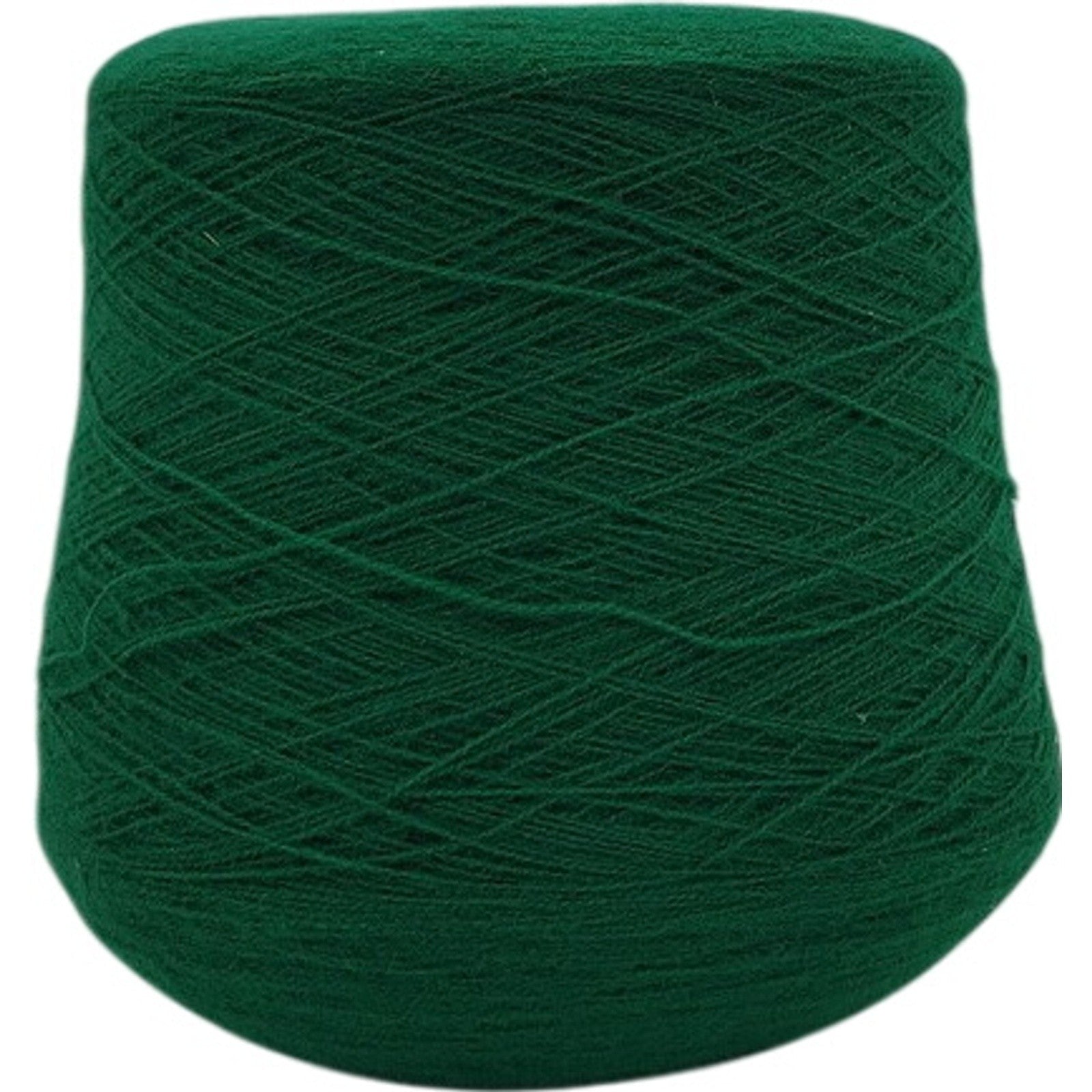 Vintage Templon 2/24 Green 70/30 Wool Blend Weaving Knitting Crochet Yarn Cone