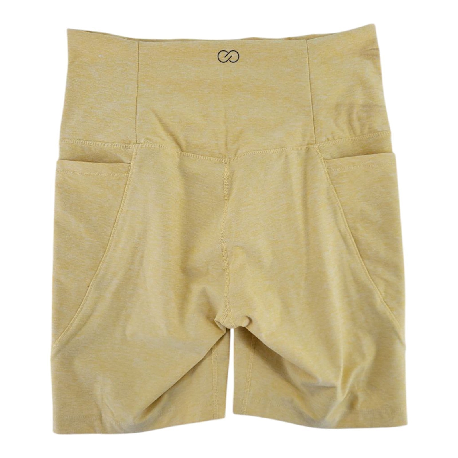 CALIA by Carrie Underwood Womens Yellow High Rise Bike Shorts Size M