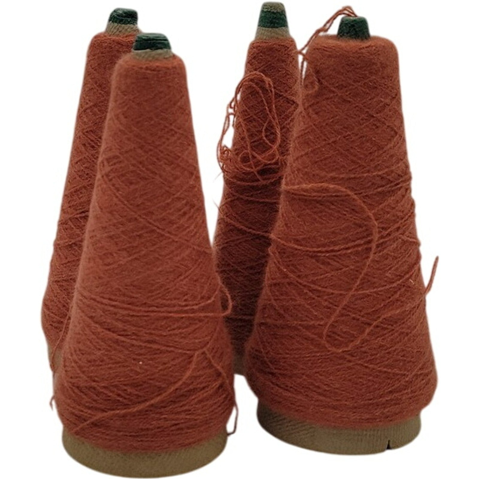 Vintage Templon 2/24 Dk Spice Heather Acrylic Cone Yarn S-77452 Lot of 4