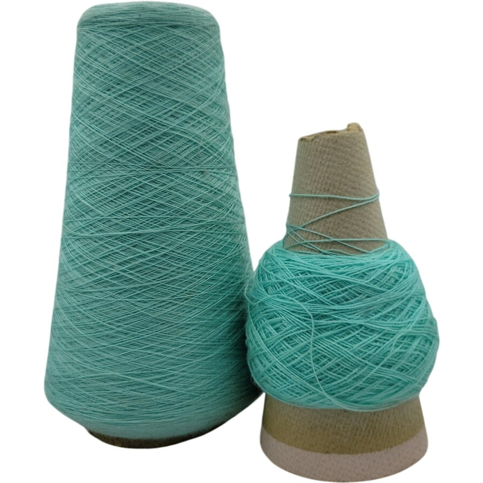 Vintage Phoenix Dye Works 1/28 Acrylic Cone Yarn Jade Lot of 2