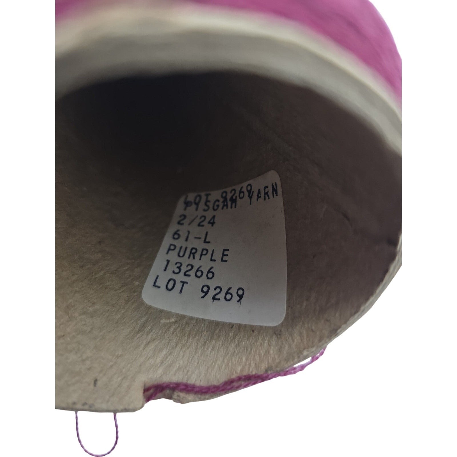 Vintage Pisgah Yarn Weaving Yarn Cone 2/24 Acrylic 61-L Purple 9269 Lot of 2