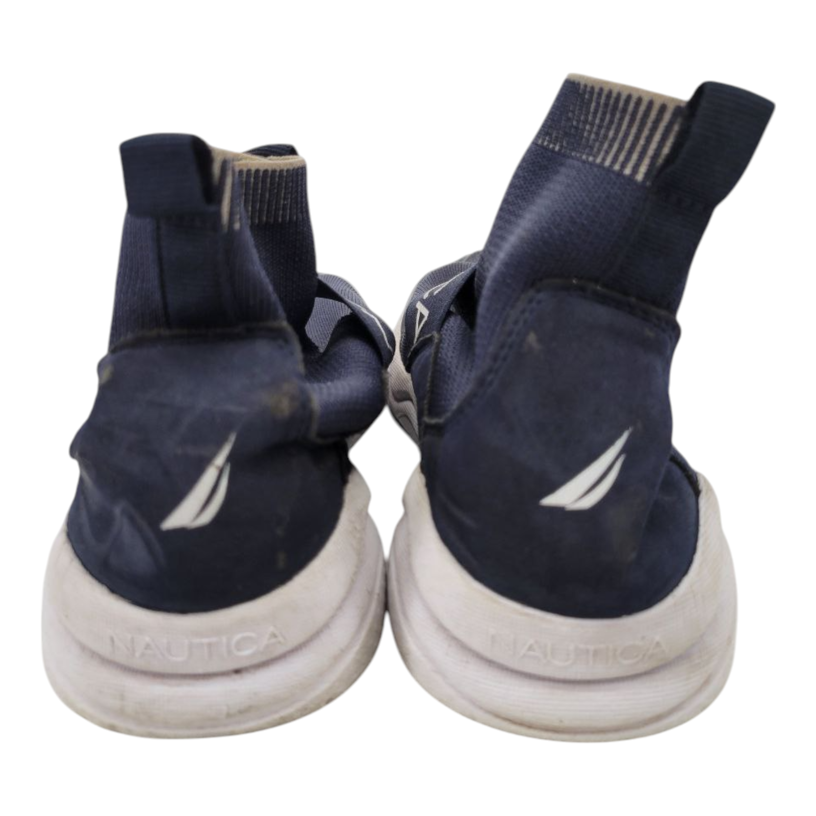 Nautica Unisex Kids Blue Sneakers High Top Sock Slip On Size 5