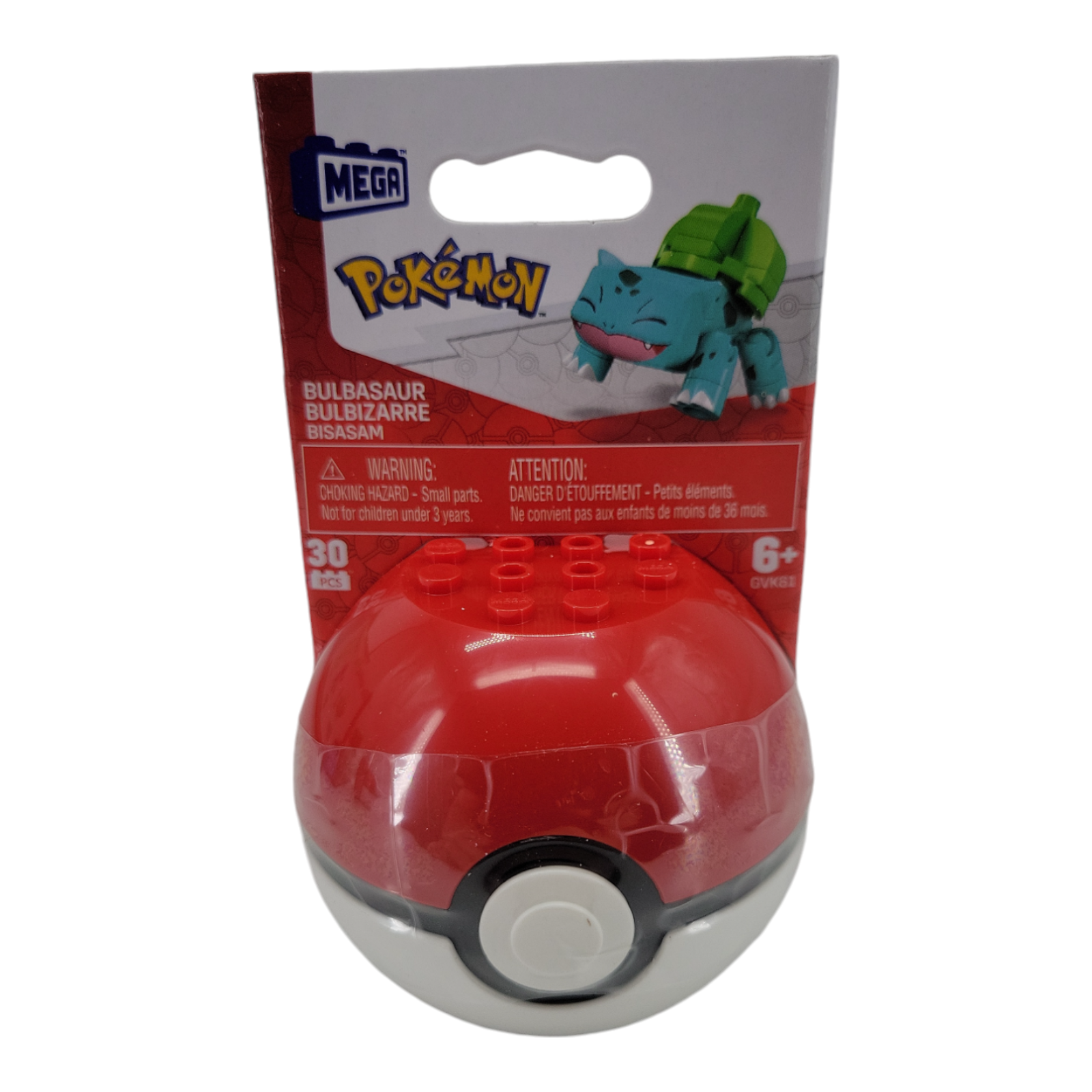 MEGA Pokemon Bulbasaur Building Toy Kit with 30 Pieces and Poke ball