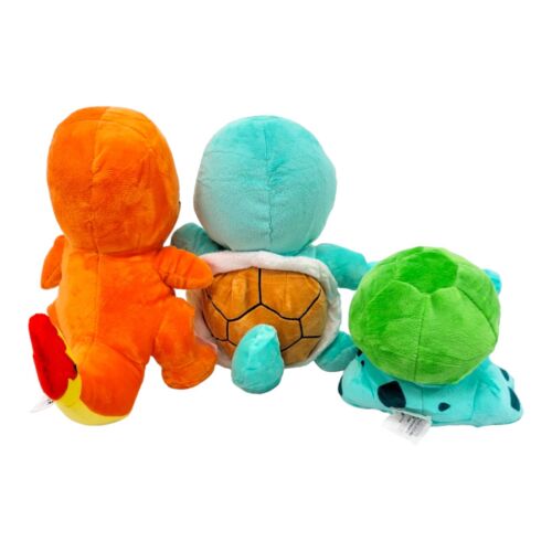 Tomy Pokemon Plush 8 Inch Charmander Bulbasaur Squirtle 3 Pack Stuffed Toys