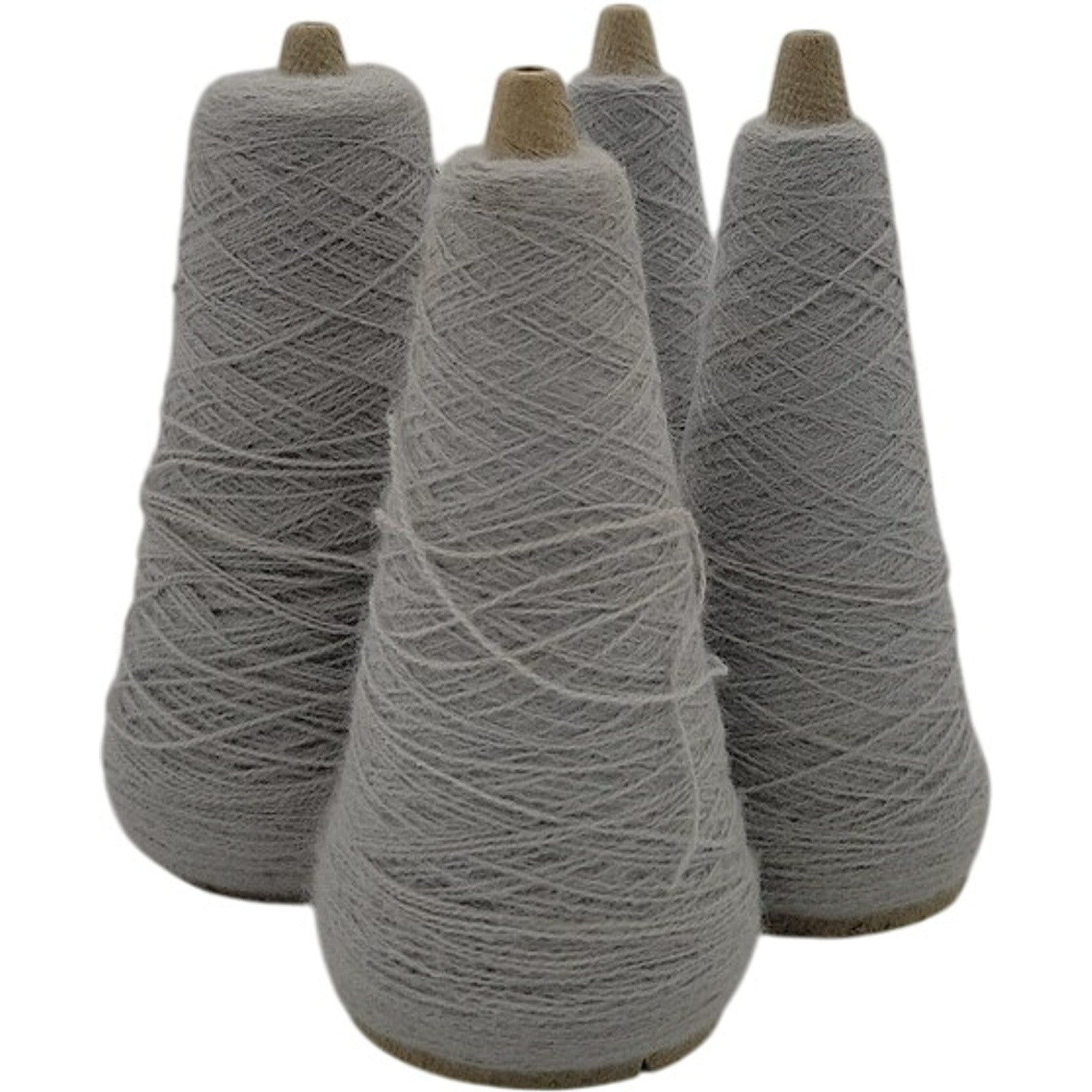 Vintage Templon 2/24 Grey Heather S-83356 Yarn Cone Lot of 4